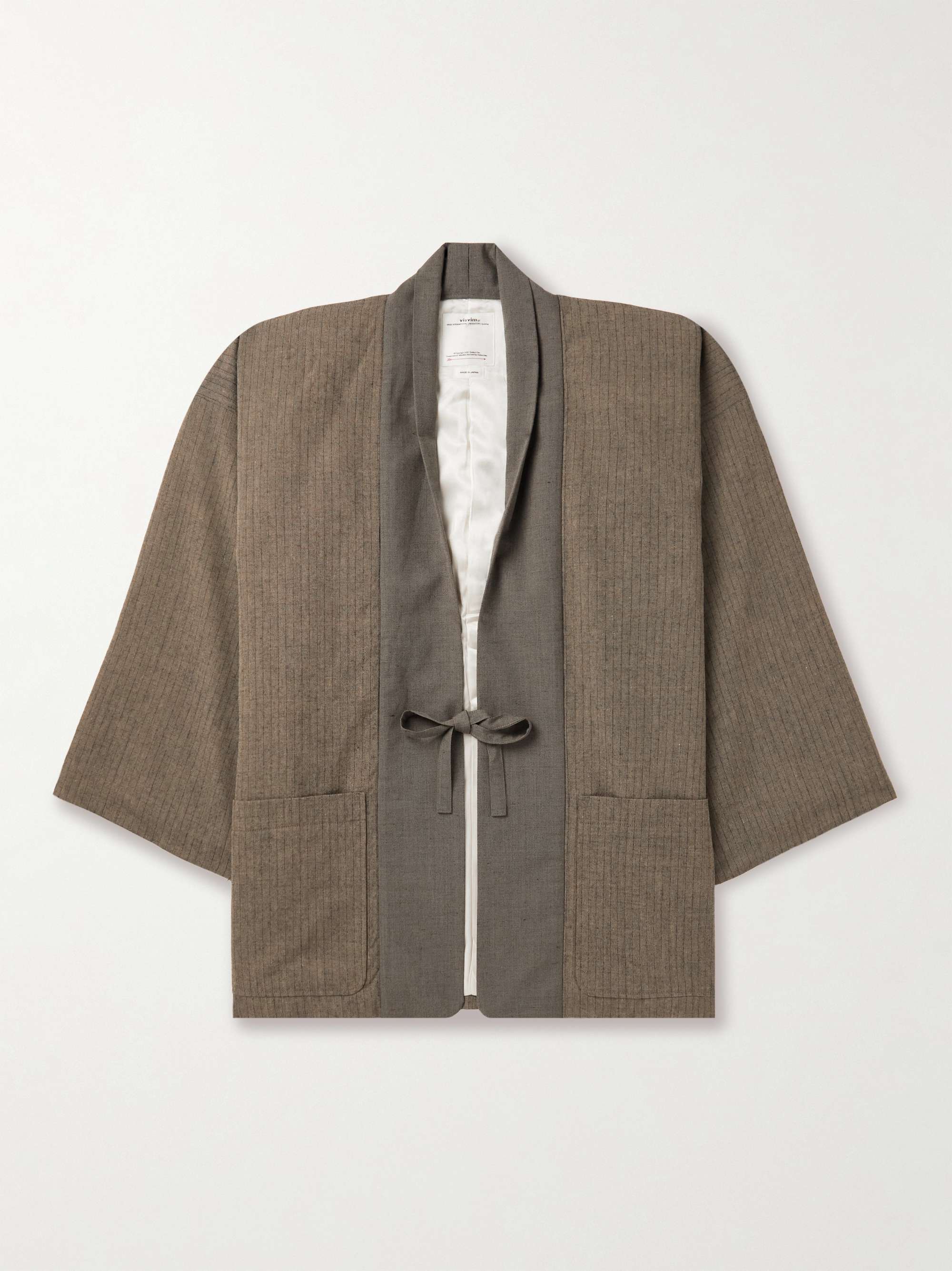 VISVIM Kiyari Striped Padded Wool, Linen and Cotton-Blend Tweed Kimono  Jacket for Men | MR PORTER