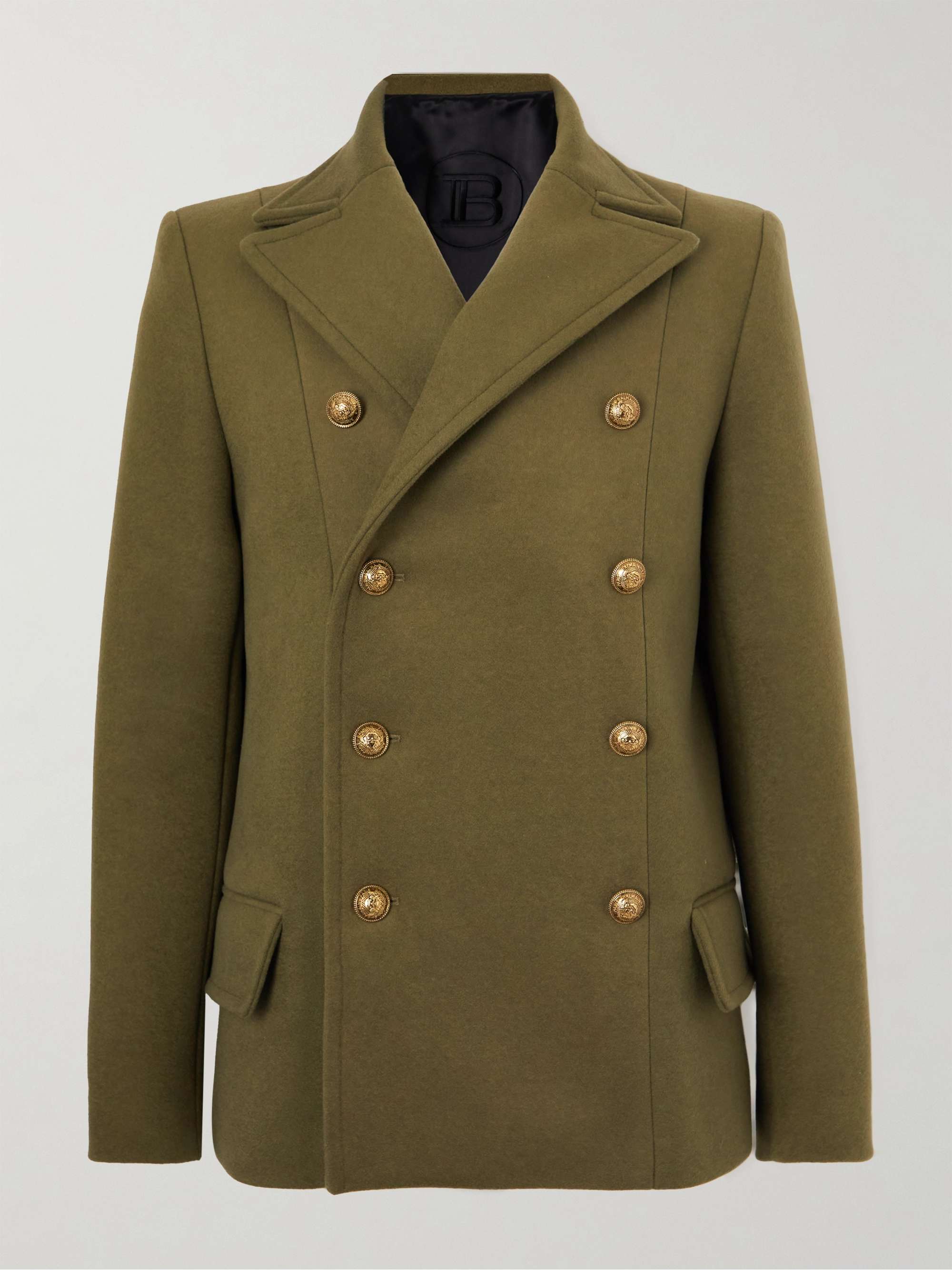 dele Opmærksomhed Ed BALMAIN Double-Breasted Wool Coat for Men | MR PORTER