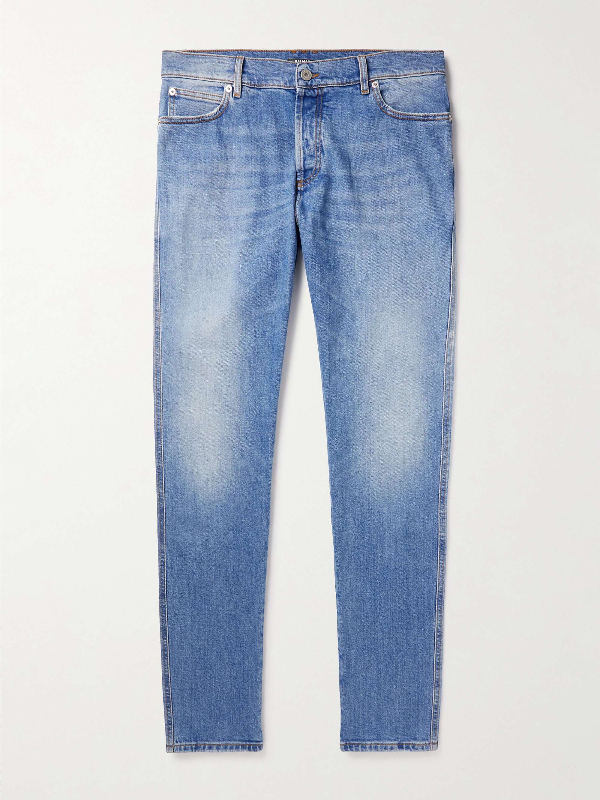 BALMAIN Skinny-Fit Distressed Jeans | MR PORTER