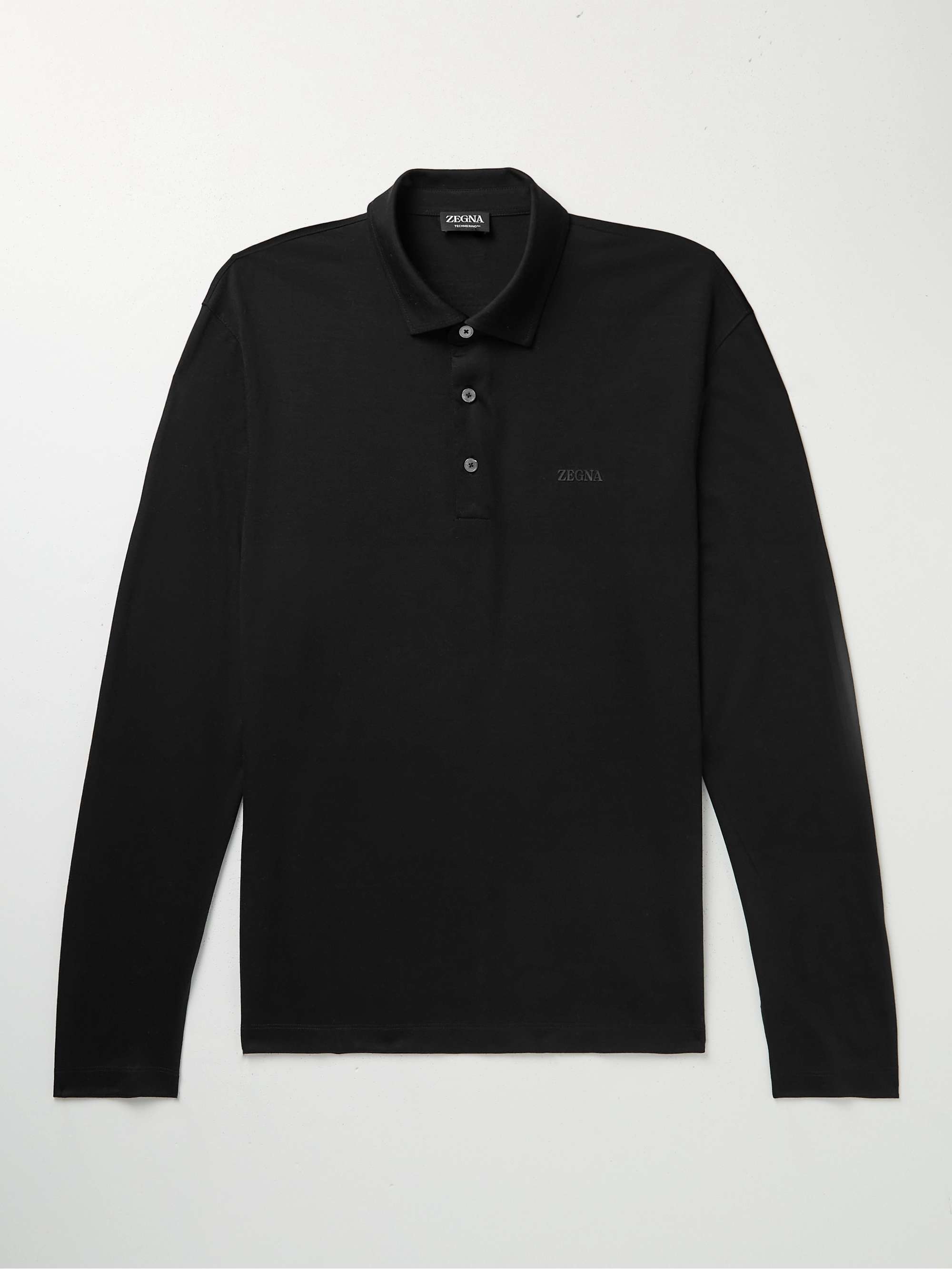 ZEGNA Slim-Fit TECHMERINO Wool and Lyocell-Blend Jersey Polo Shirt | MR  PORTER