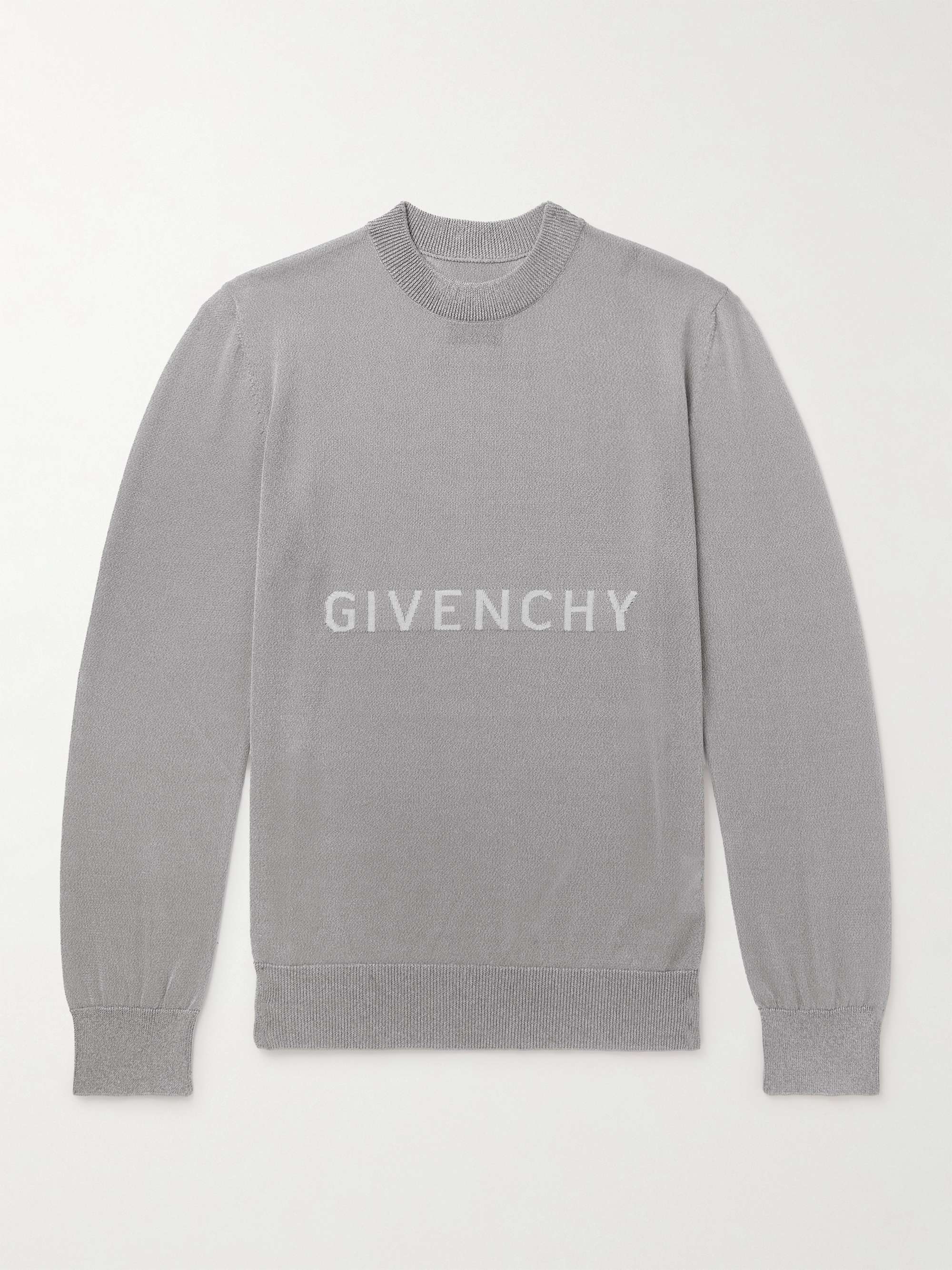 GIVENCHY Givenchy Logo-Intarsia Knitted Sweater for Men | MR PORTER