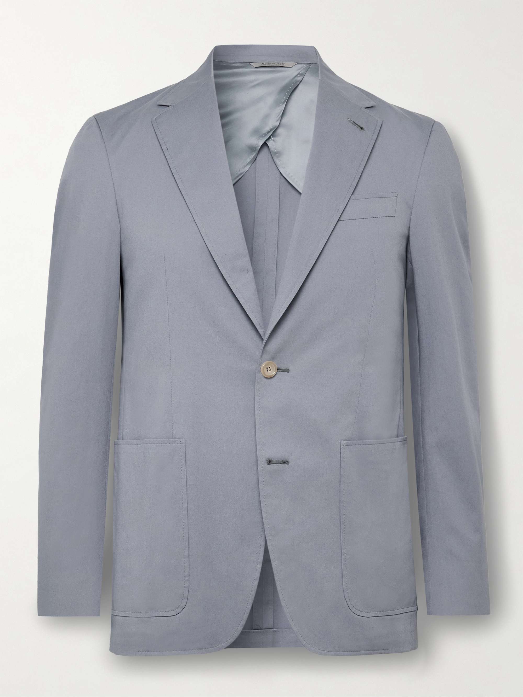 Blue Cotton-Blend Suit Jacket | CANALI | MR PORTER