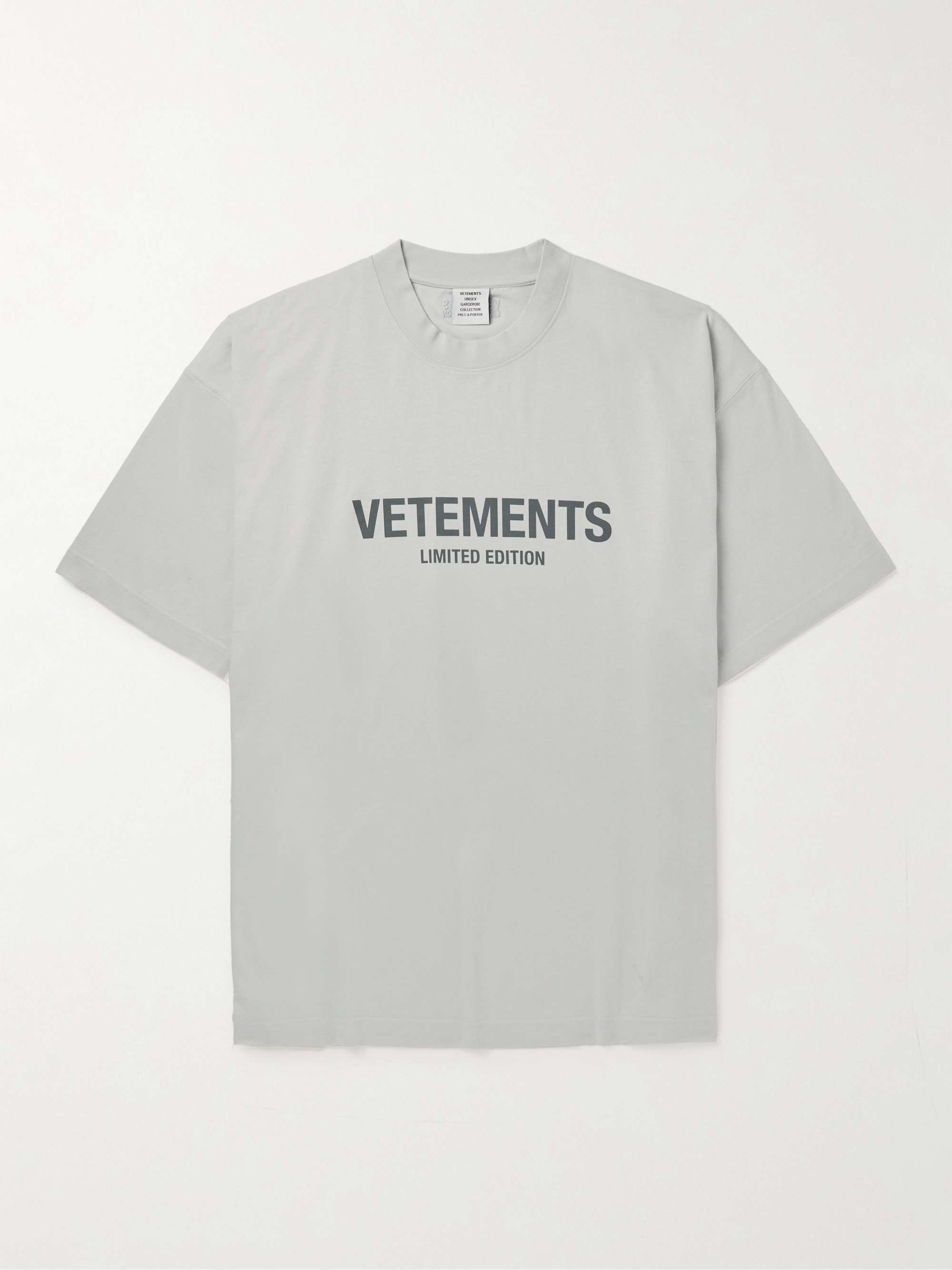VETEMENTS Logo-Print Cotton-Jersey T-Shirt | MR PORTER