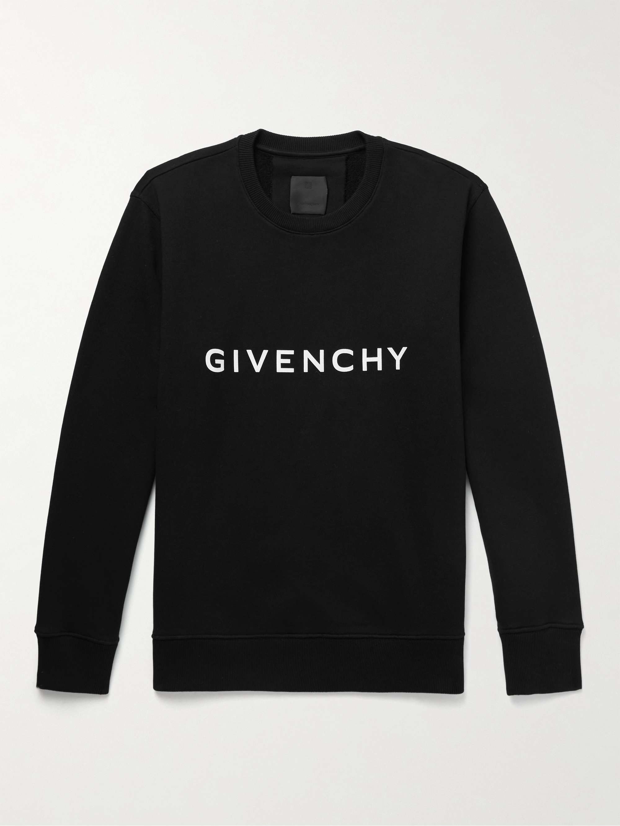 GIVENCHY Logo-Print Cotton-Jersey Sweatshirt for Men | MR PORTER