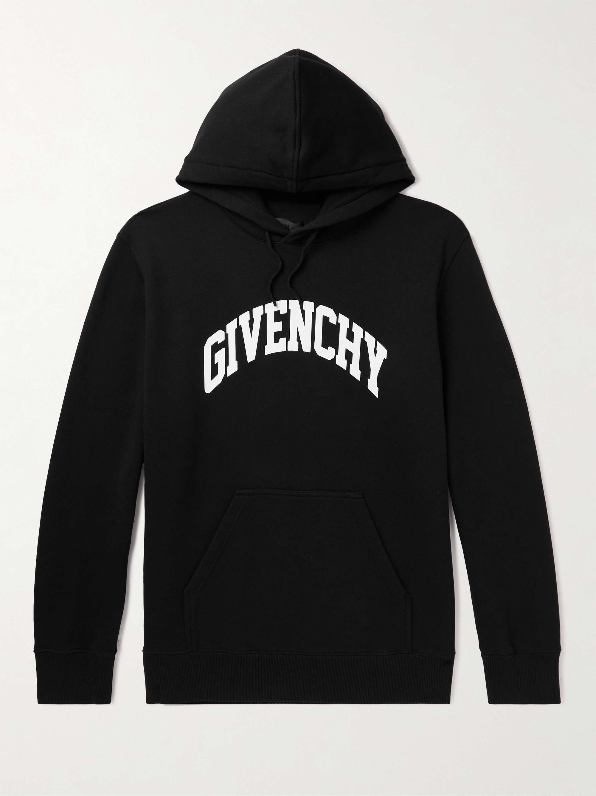 GIVENCHY Logo-Print Cotton-Jersey Hoodie for Men | MR PORTER