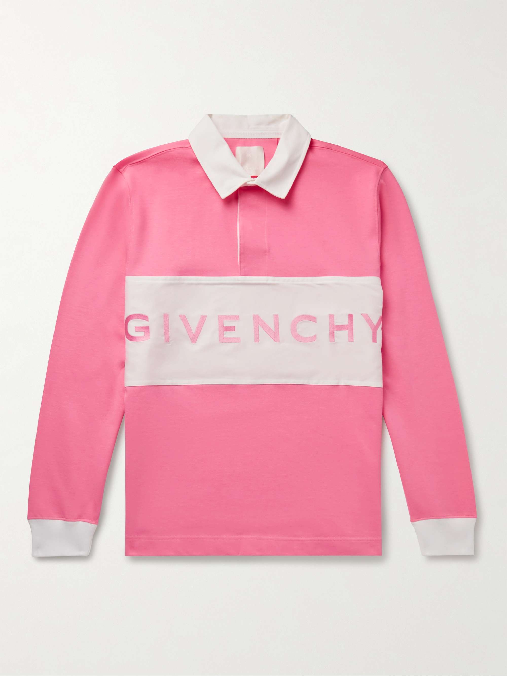 GIVENCHY Logo-Embroidered Colour-Block Cotton-Jersey Polo Shirt for Men |  MR PORTER