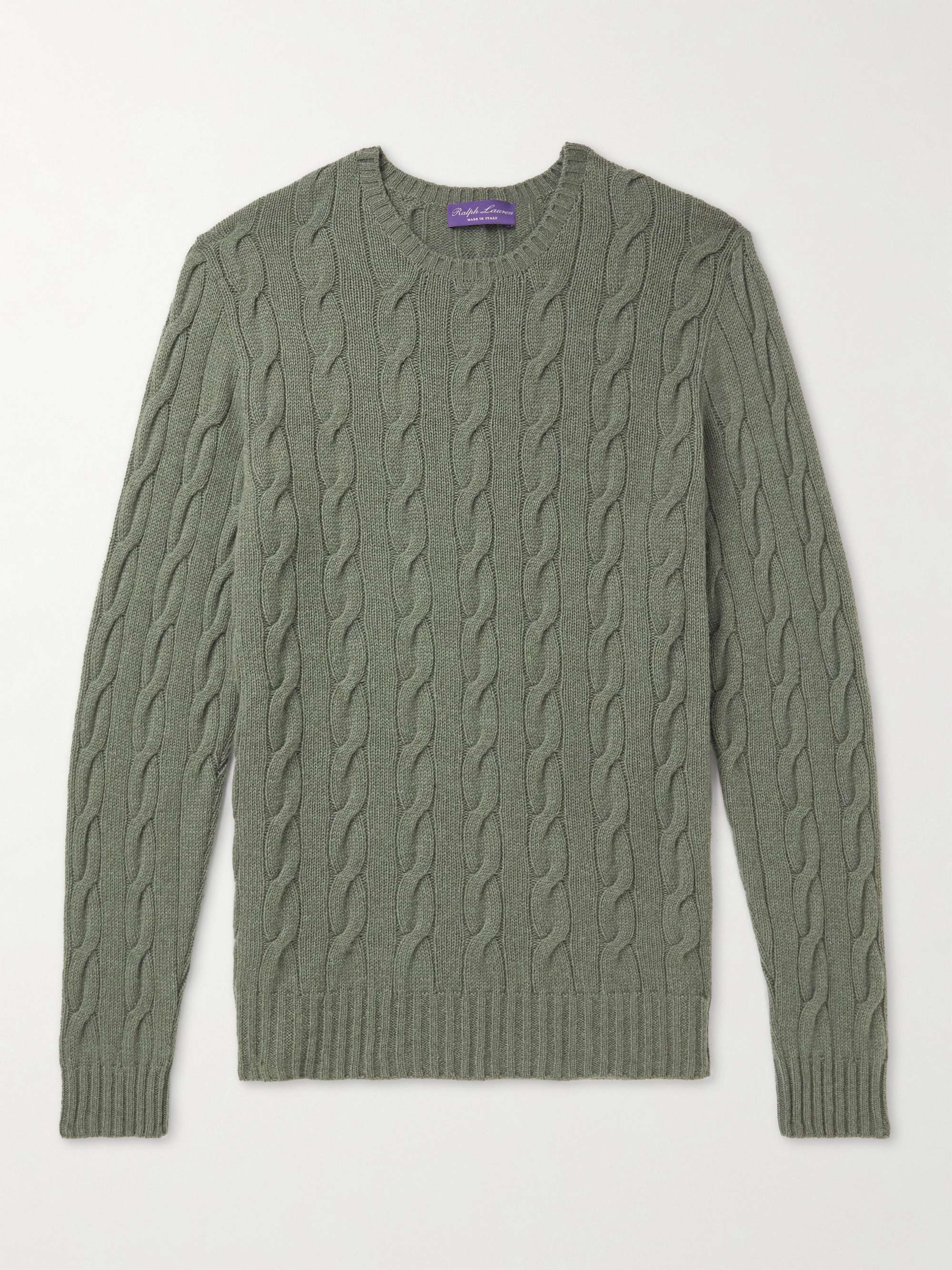 RALPH LAUREN PURPLE LABEL Cable-Knit Cashmere Sweater | MR PORTER