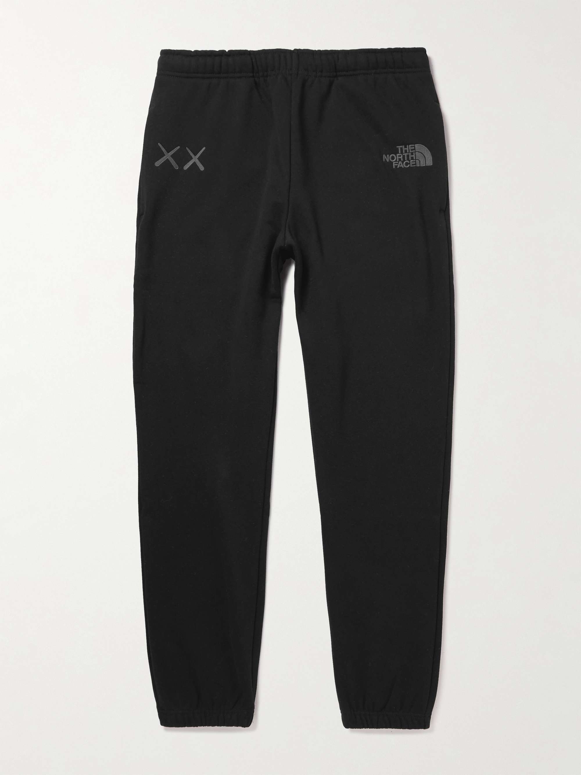 THE NORTH FACE + XX KAWS Tapered Logo-Embroidered Cotton-Jersey Sweatpants  | MR PORTER