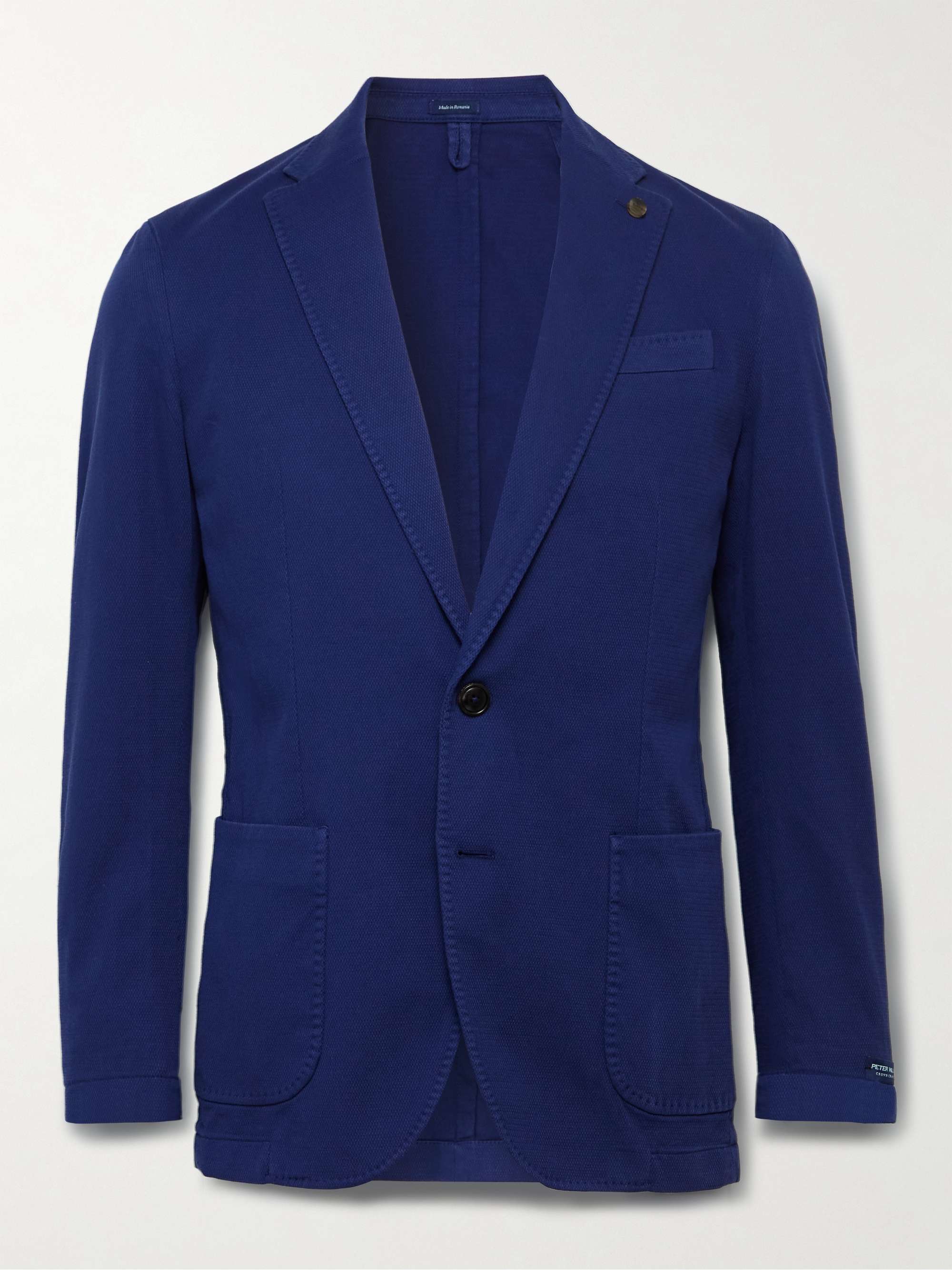 PETER MILLAR Southport Slim-Fit Garment-Dyed Cotton-Blend Piqué Blazer for  Men | MR PORTER