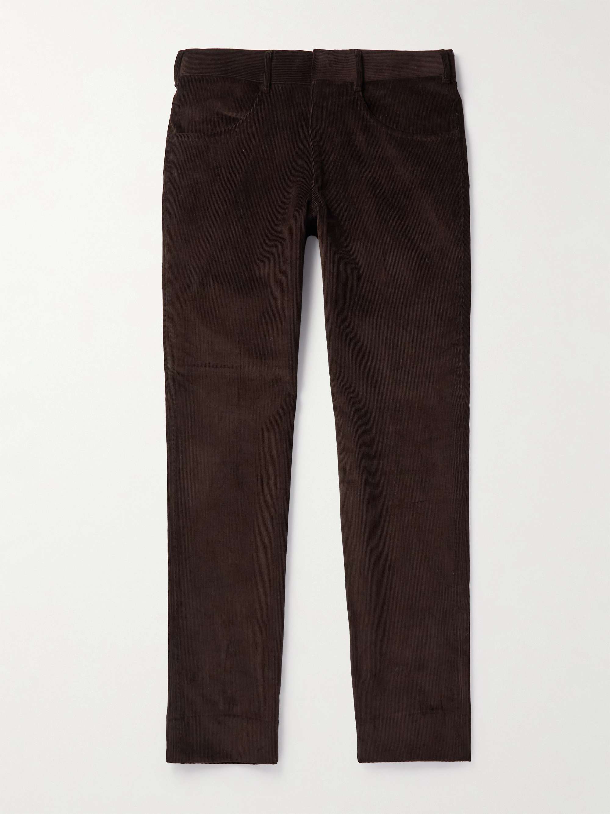 ANDERSON & SHEPPARD Slim-Fit Cotton-Corduroy Trousers | MR PORTER