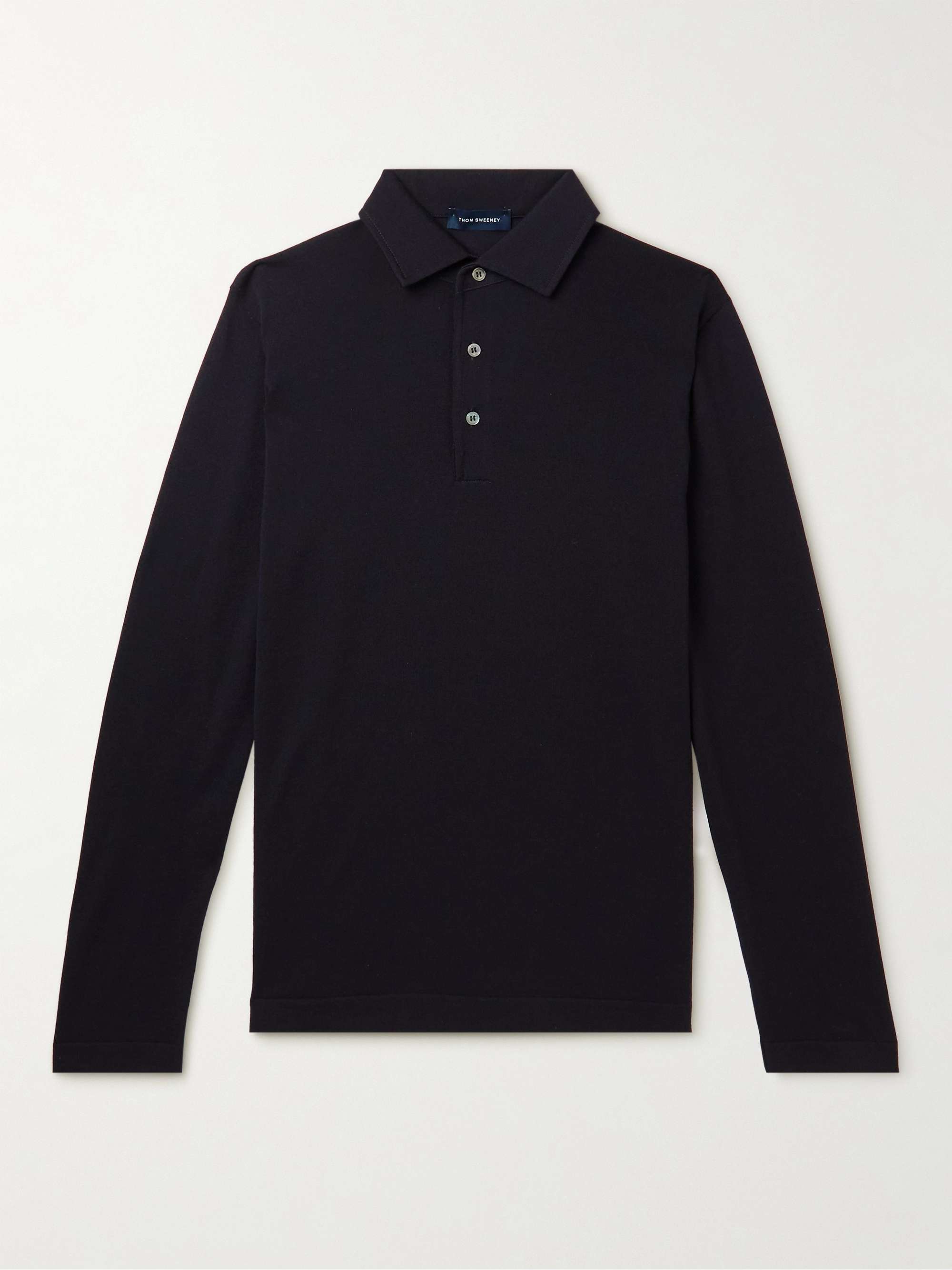 THOM SWEENEY Merino Wool Polo Shirt | MR PORTER
