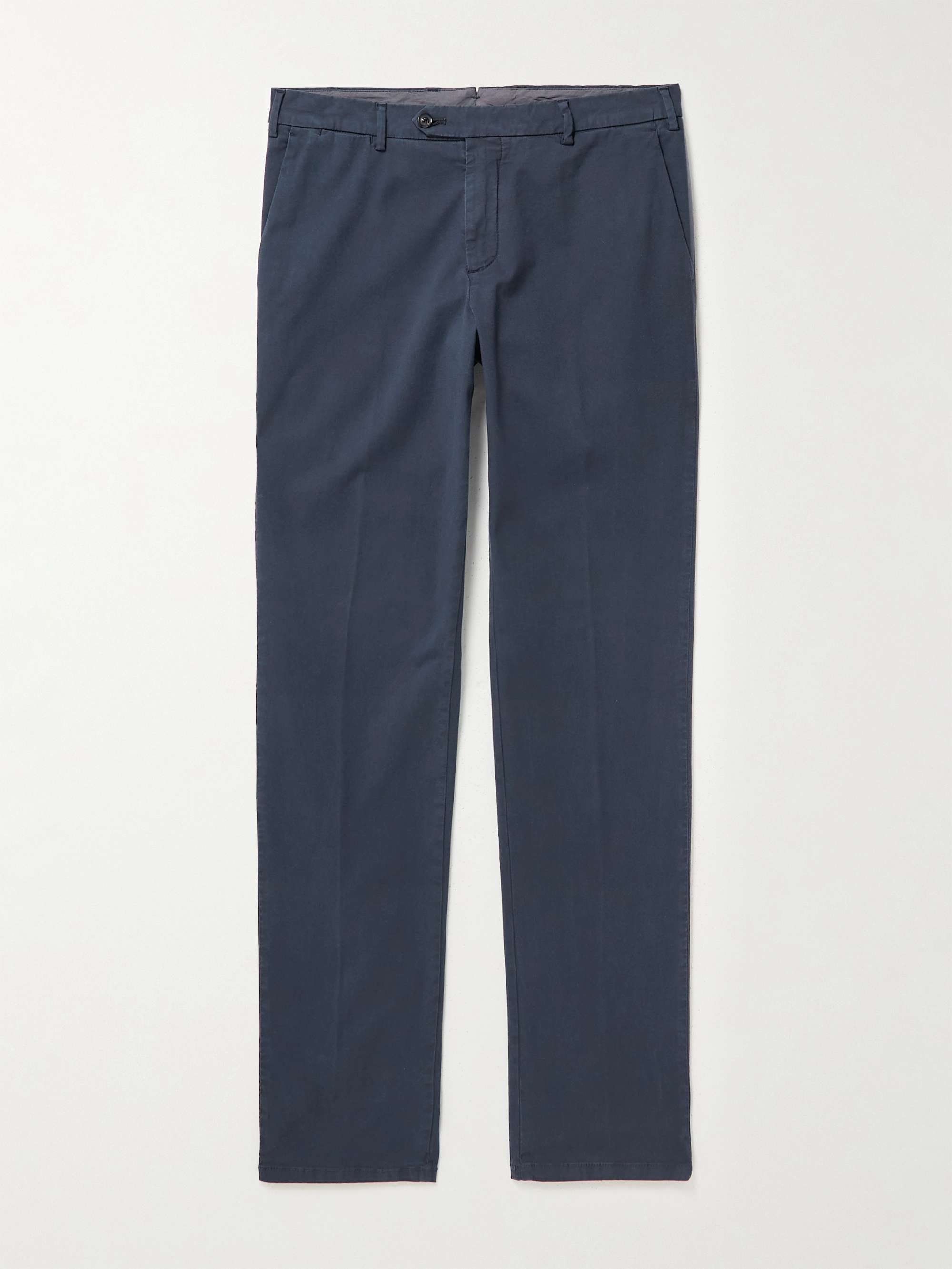 LARDINI Slim-Fit Stretch-Cotton Trousers | MR PORTER