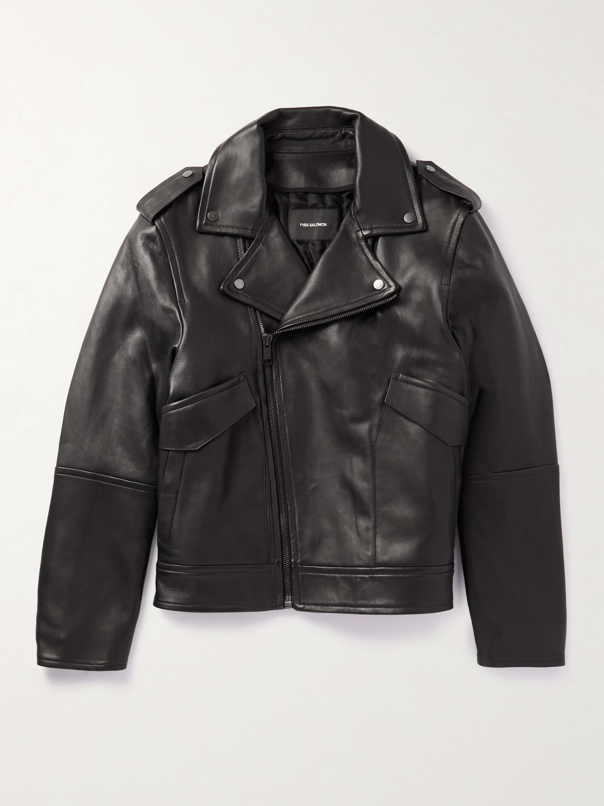 YVES SALOMON Padded Leather Biker Jacket for Men | MR PORTER