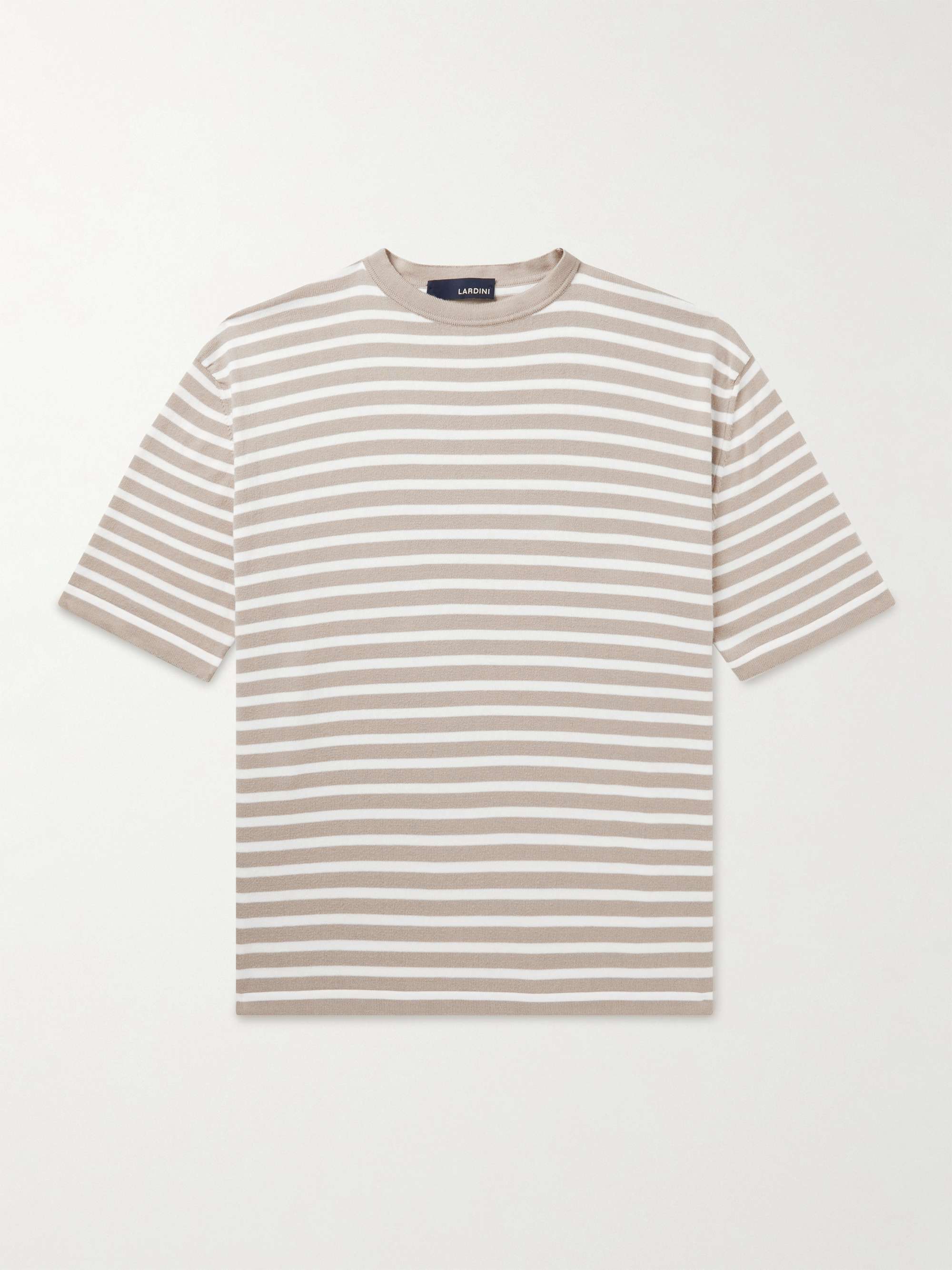 LARDINI Striped Cotton-Jersey T-Shirt | MR PORTER