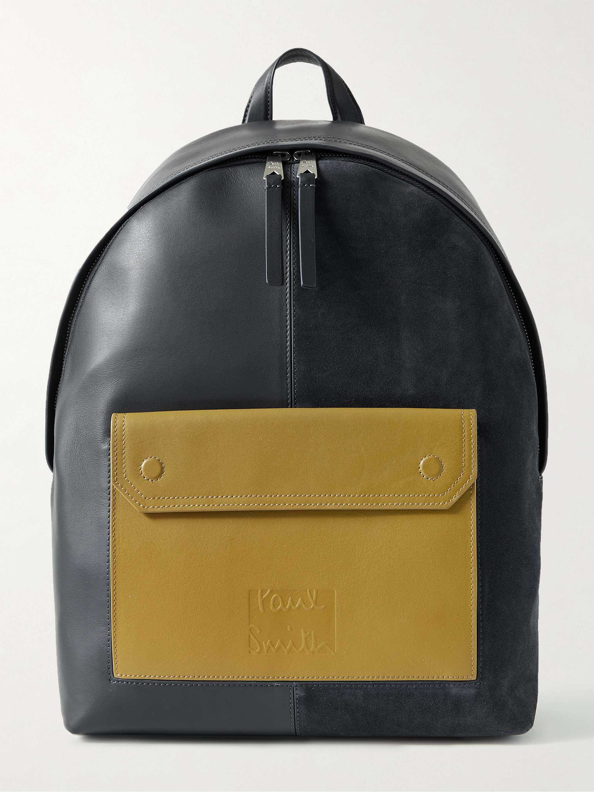 PAUL SMITH Two-Tone Leather and Suede Backpack | MR PORTER