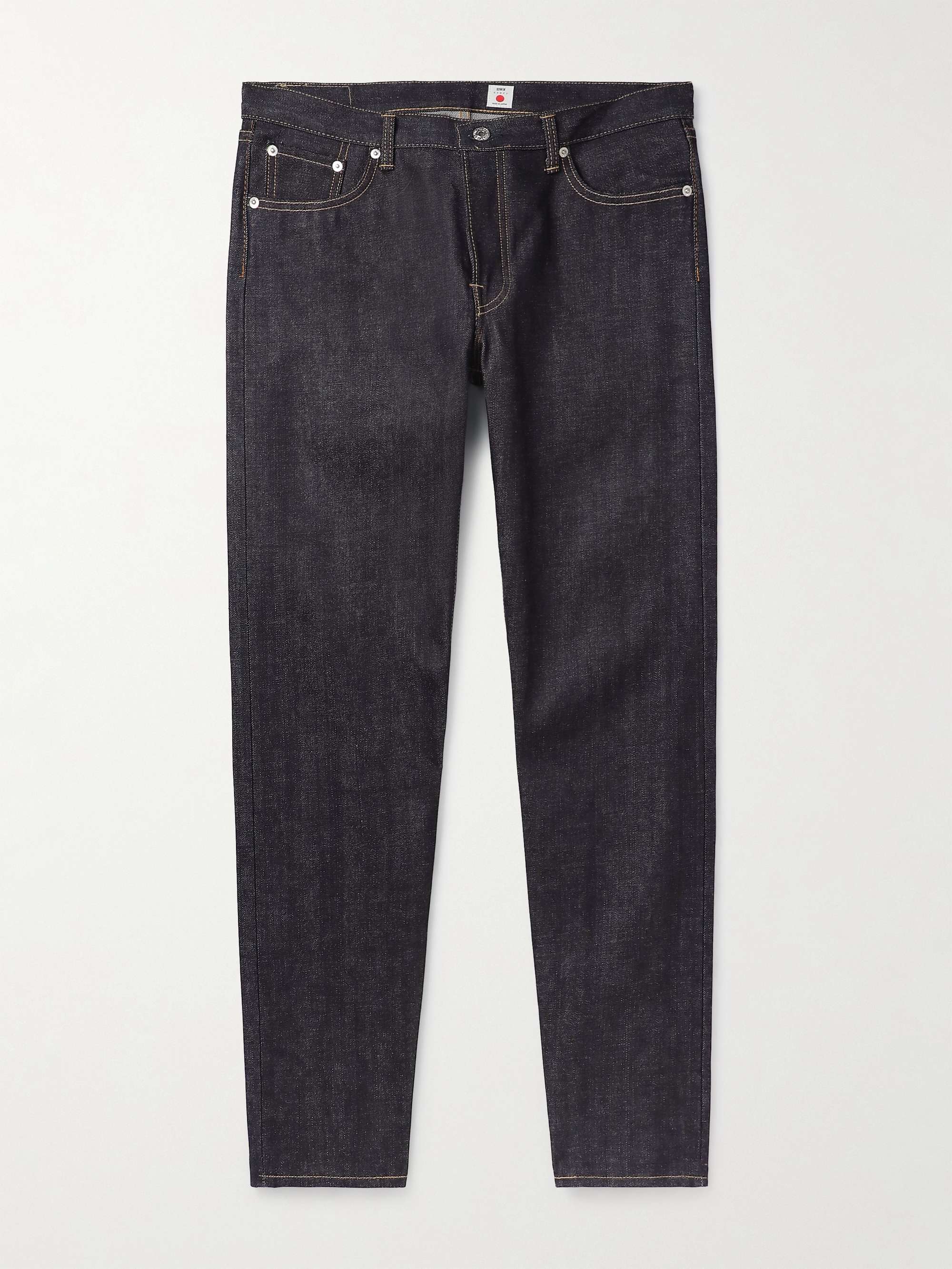 Dark denim Tapered Recycled Selvedge Jeans | EDWIN | MR PORTER
