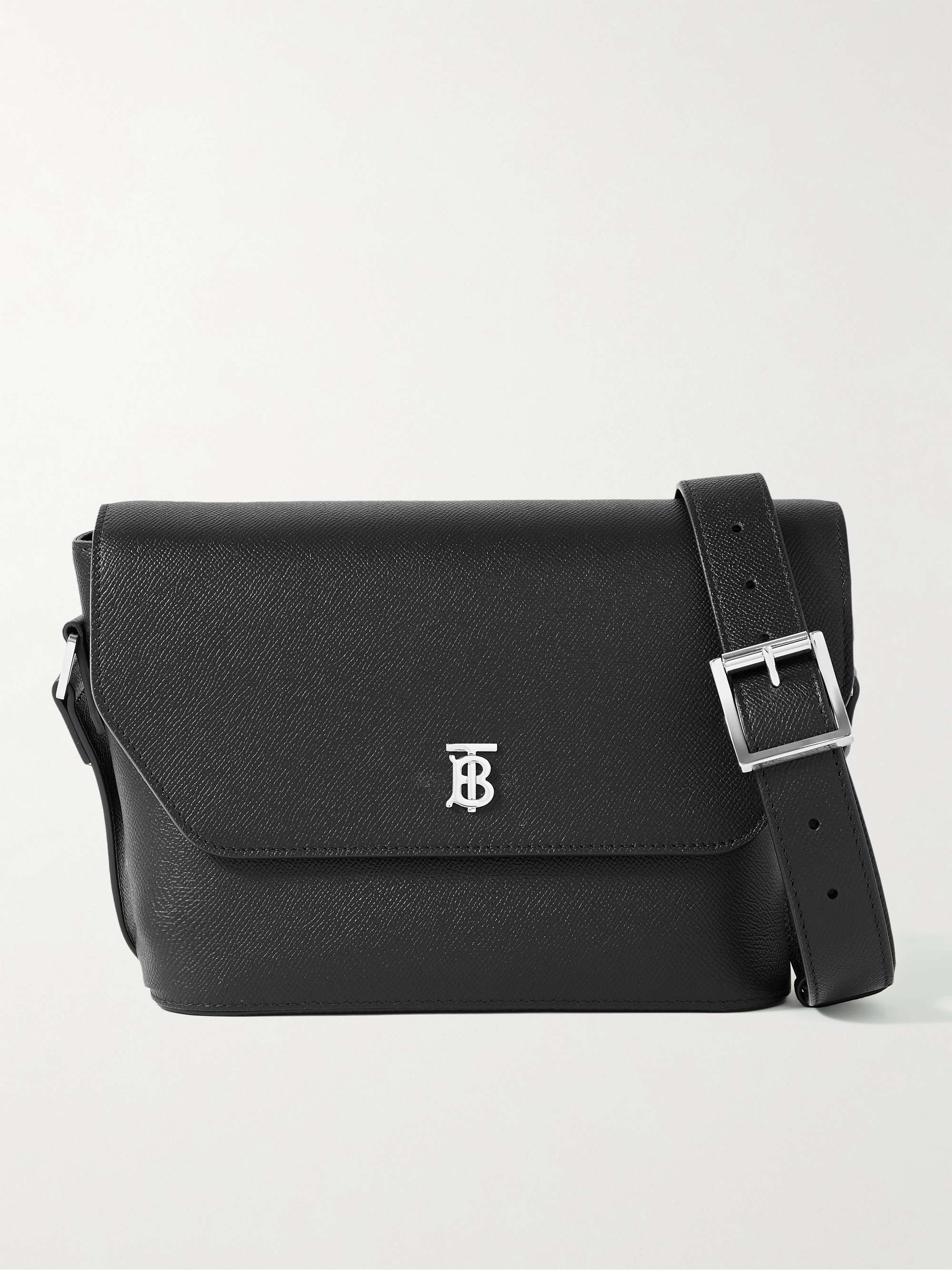 BURBERRY Full-Grain Leather Messenger Bag for Men | MR PORTER