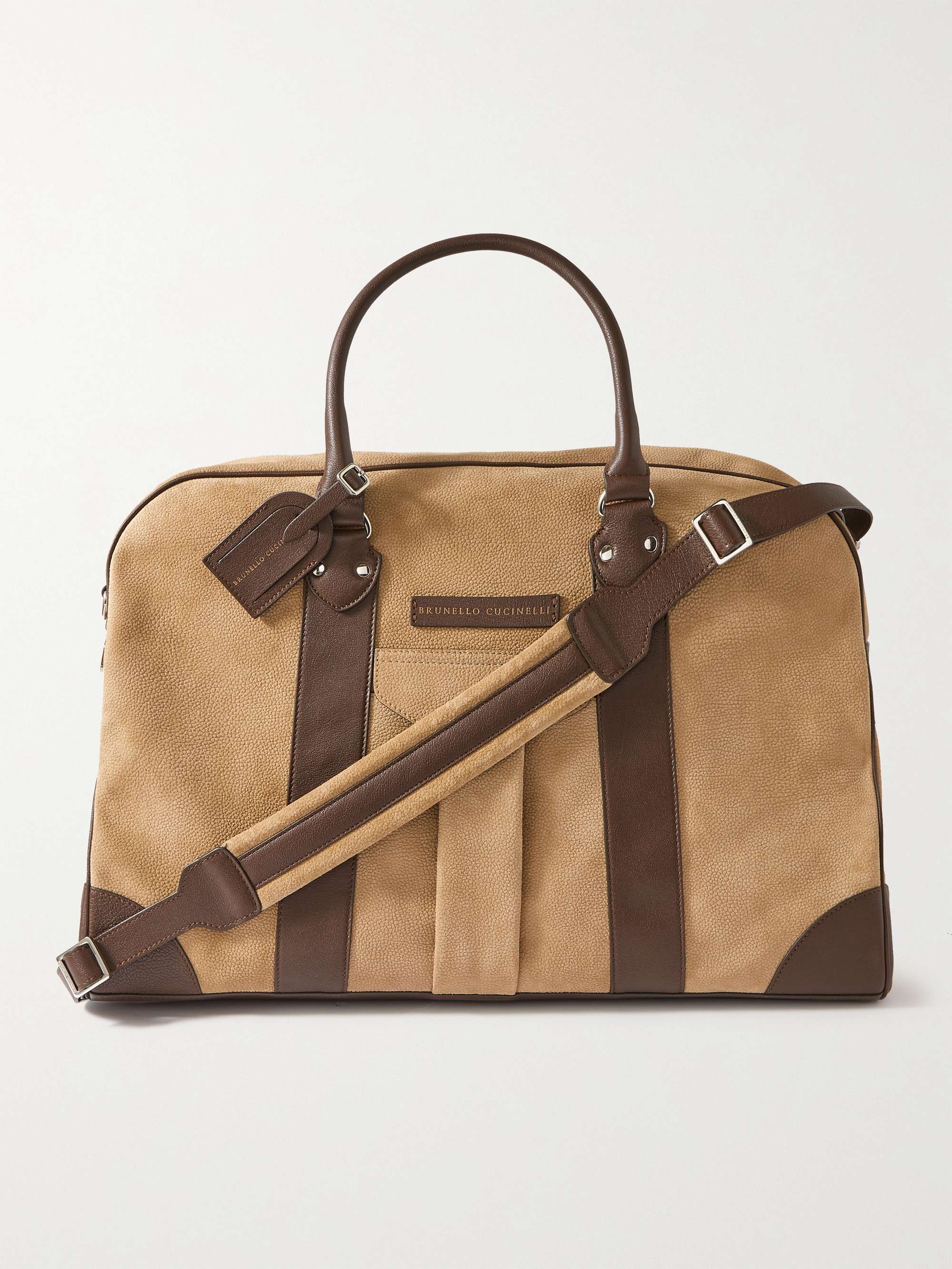 Brunello Cucinelli - Logo-Print Full-Grain Leather Duffle Bag Brunello  Cucinelli