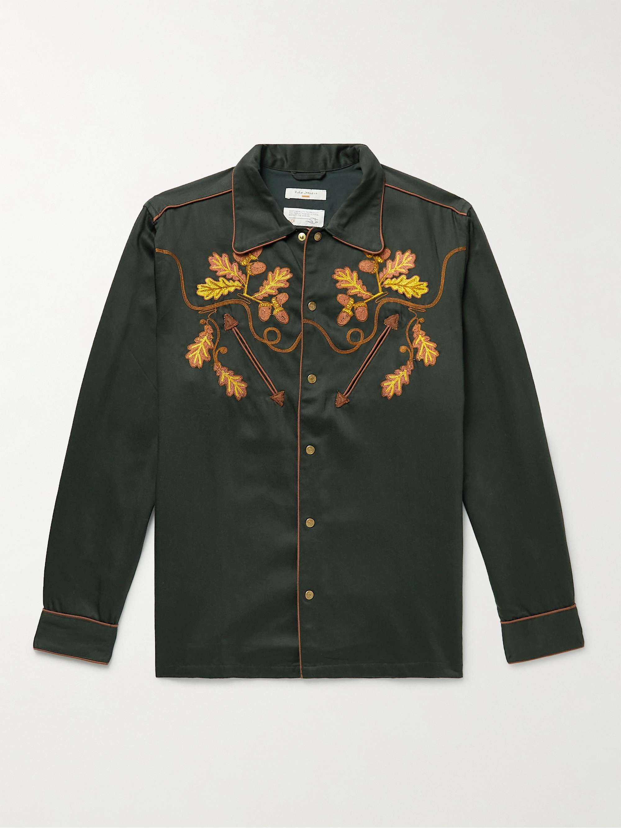 NUDIE JEANS Gonzo Embroidered Lyocell Overshirt | MR PORTER