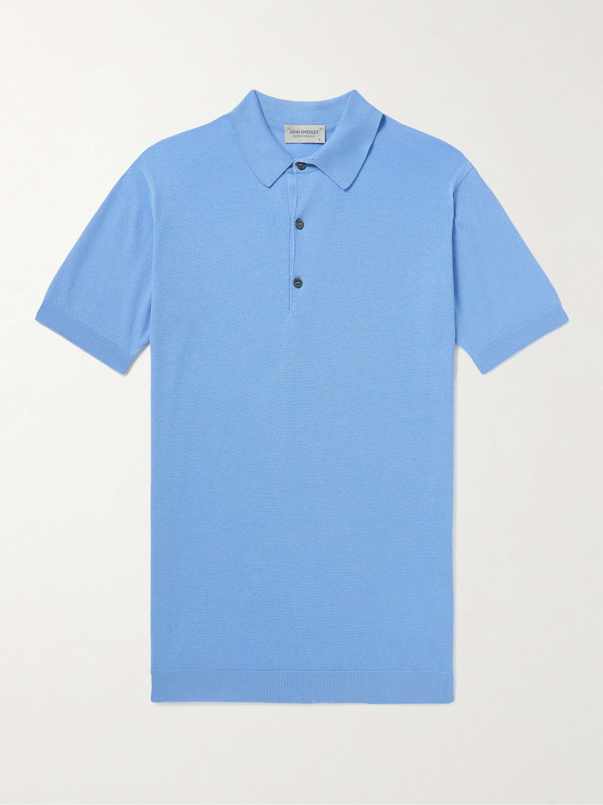 JOHN SMEDLEY Roth Slim-Fit Sea Island Cotton-Piqué Polo Shirt | MR PORTER