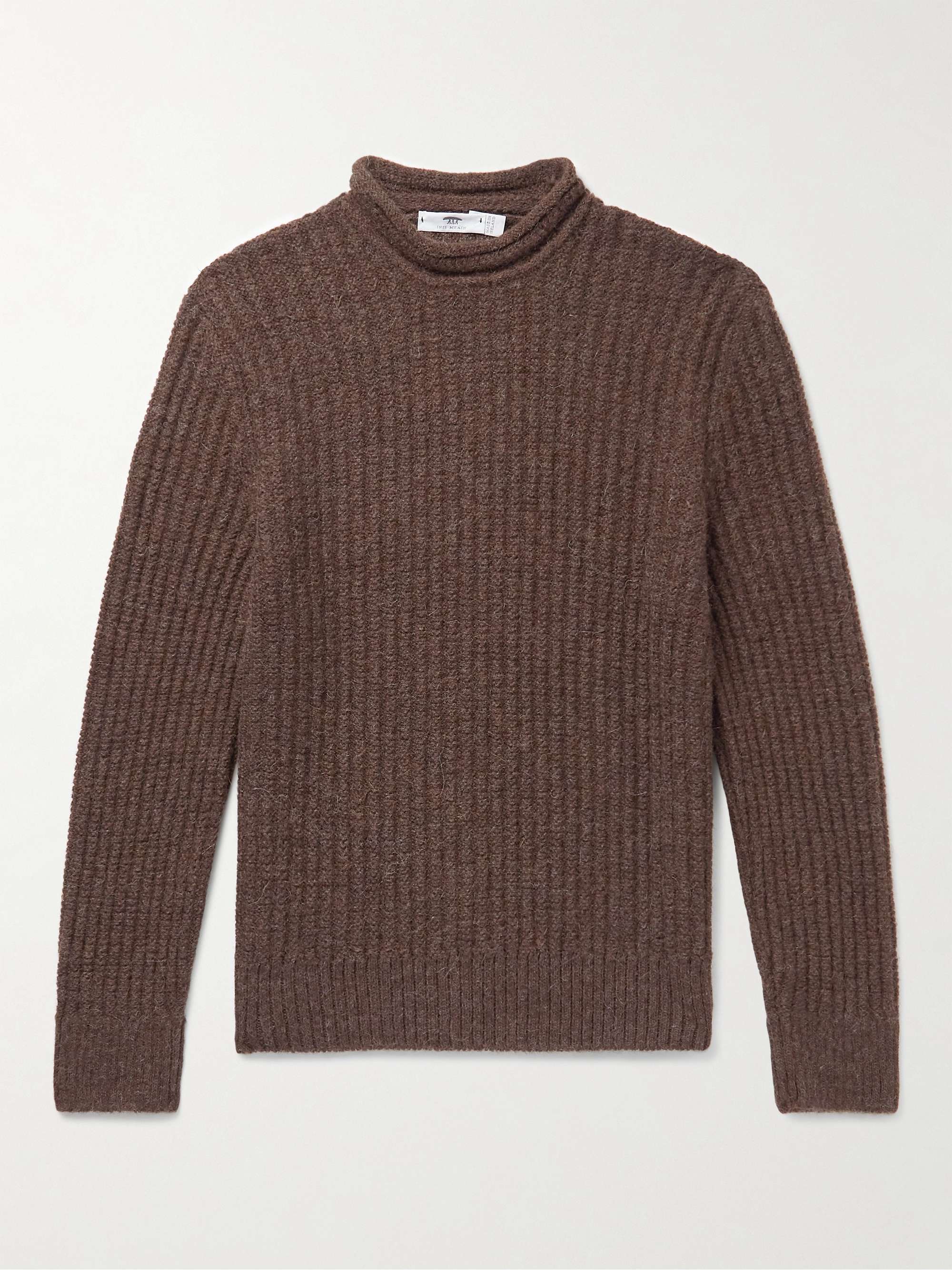 INIS MEÁIN Moss Ribbed Baby Alpaca Sweater | MR PORTER