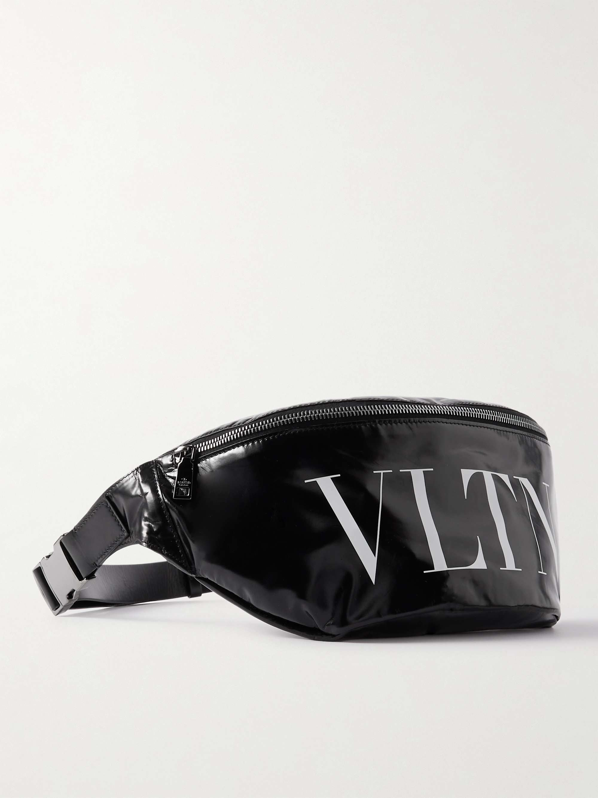 VALENTINO GARAVANI Valentino Garavani Logo-Print Patent-Leather Belt Bag | MR  PORTER