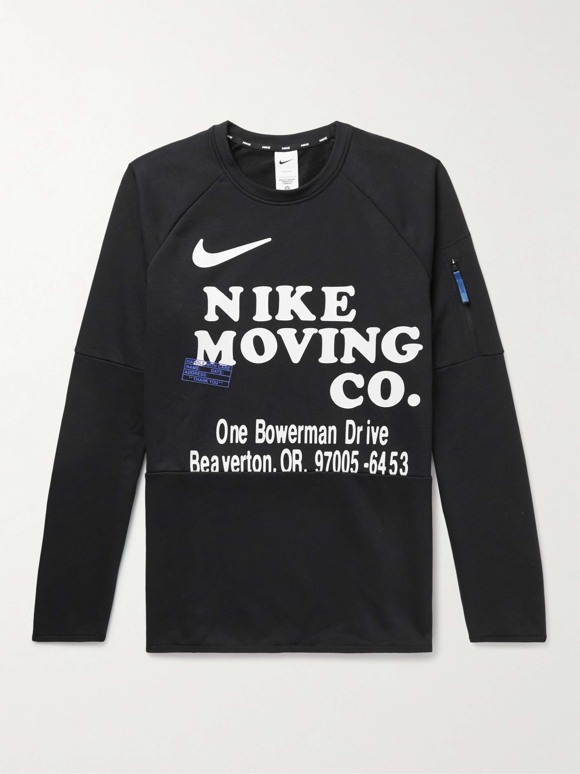 NIKE TRAINING Logo-Print Cotton-Blend Jersey Sweatshirt | MR PORTER