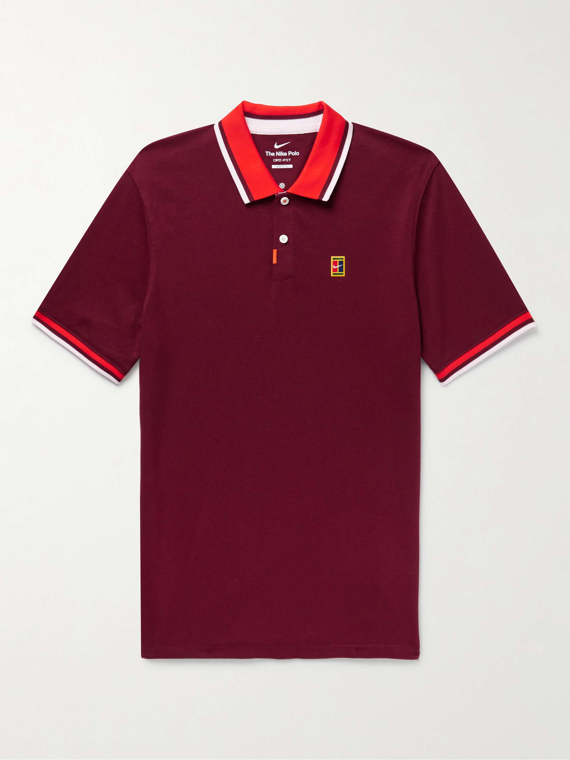 Red Slim-Fit Colour-Block Dri-FIT Piqué Tennis Polo Shirt | NIKE TENNIS |  MR PORTER