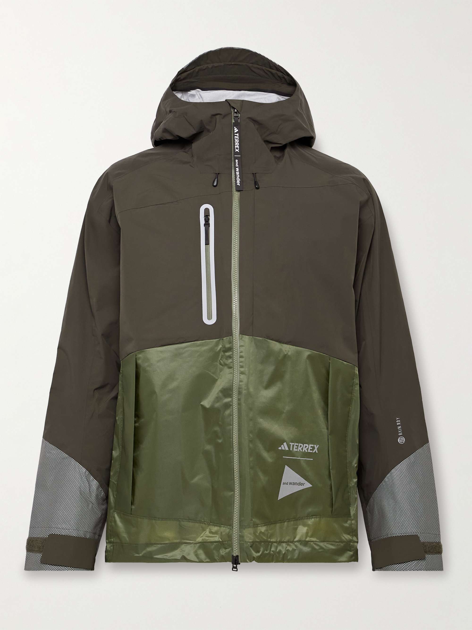 ADIDAS CONSORTIUM + And Wander TERREX Xploric Panelled Recycled RAIN.RDY  Shell Hooded Jacket | MR PORTER