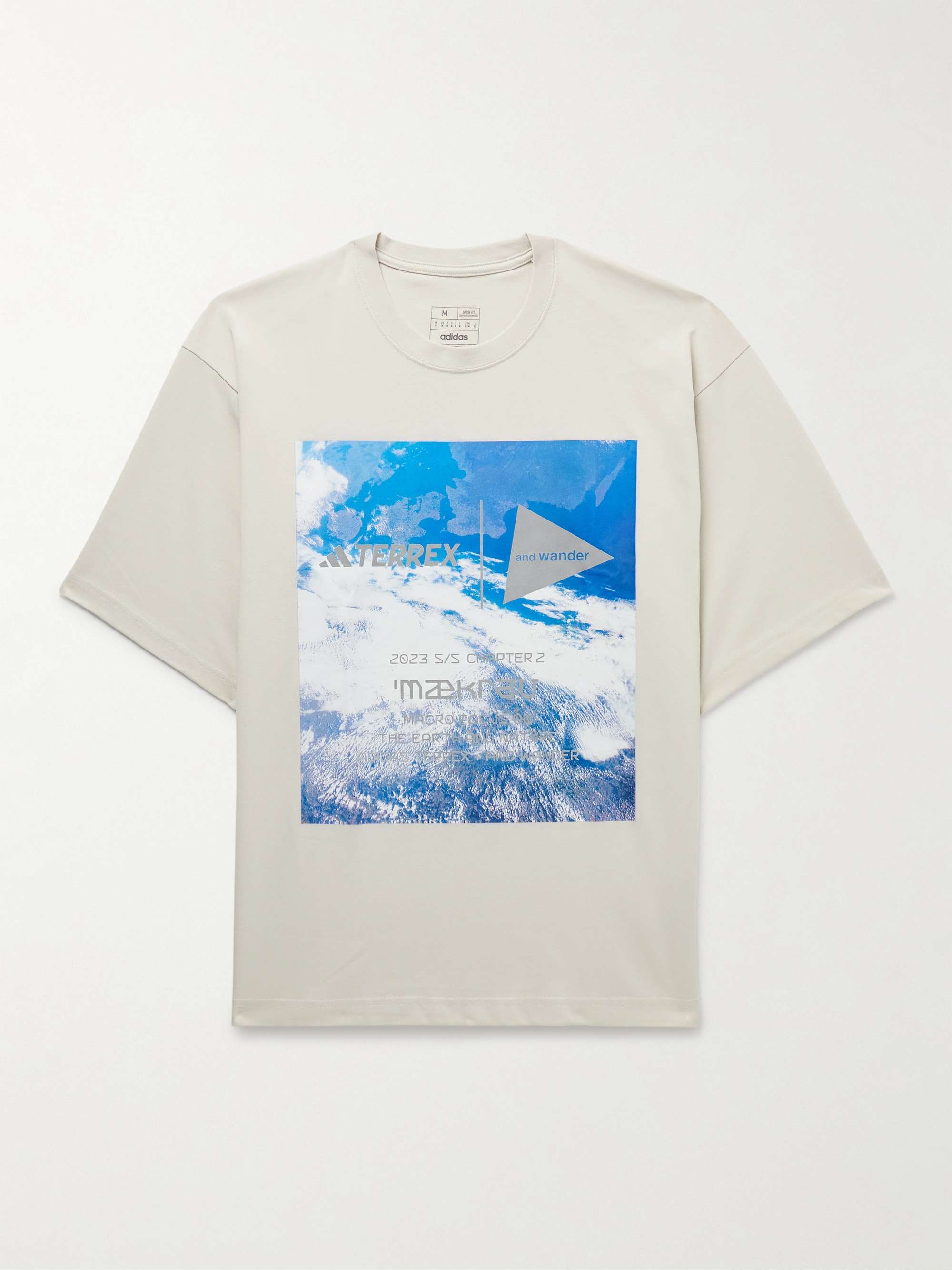 ADIDAS CONSORTIUM + And Wander TERREX Printed Cotton-Blend Jersey T-Shirt  for Men | MR PORTER