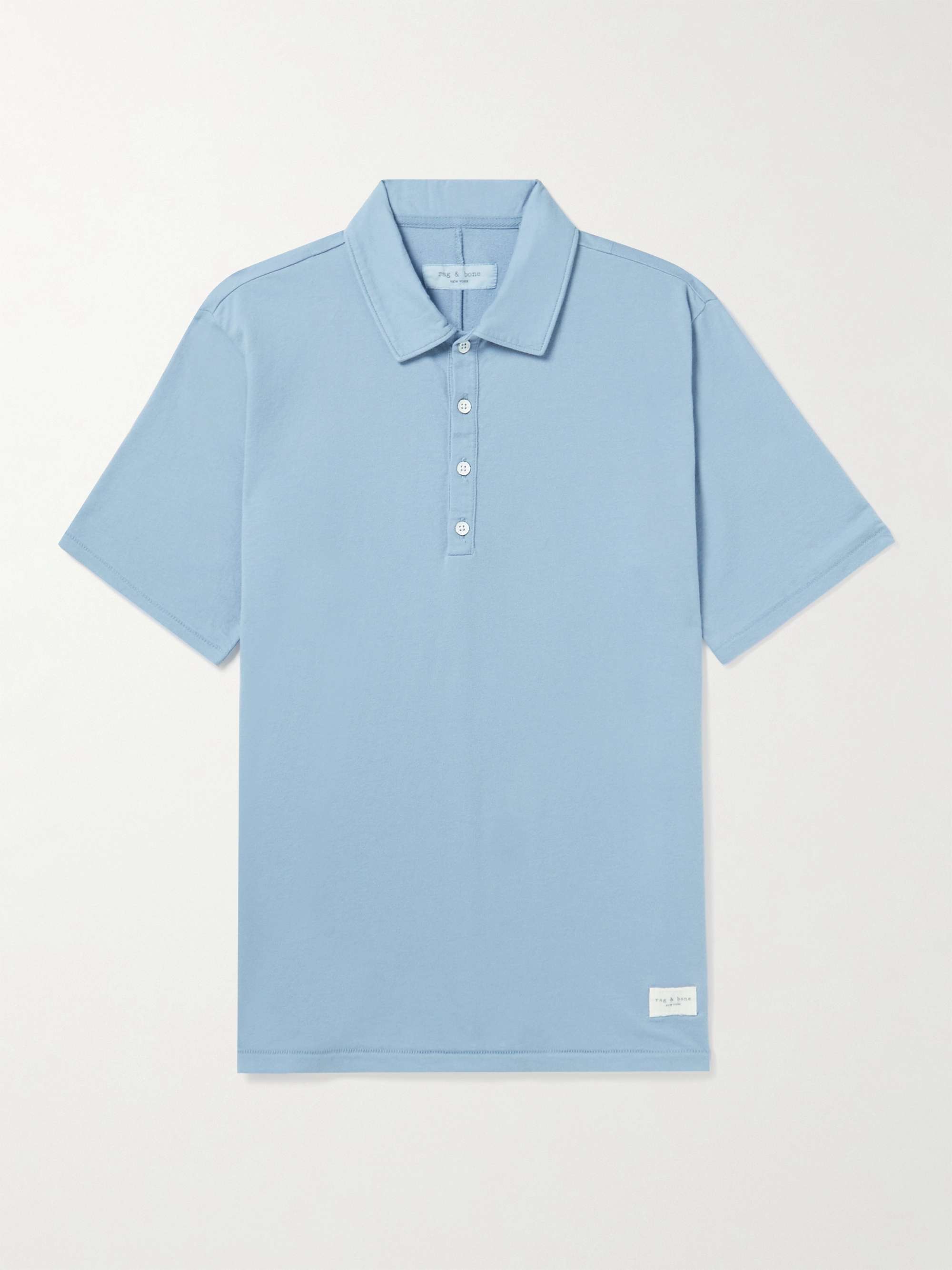 RAG & BONE Logo-Appliquéd Cotton-Jersey Polo Shirt | MR PORTER