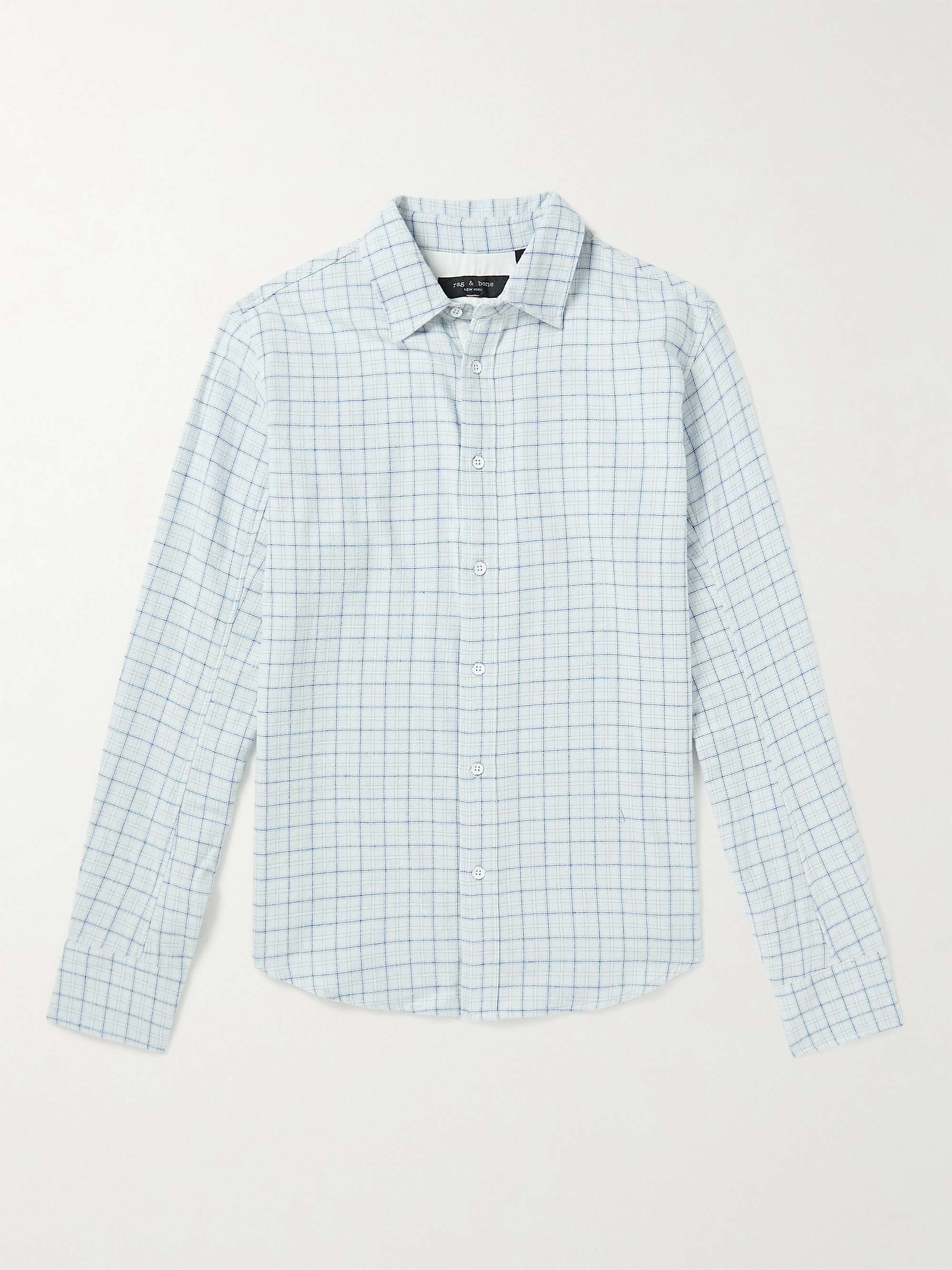 Light blue Fit 2 Checked Cotton-Flannel Shirt | RAG & BONE | MR PORTER
