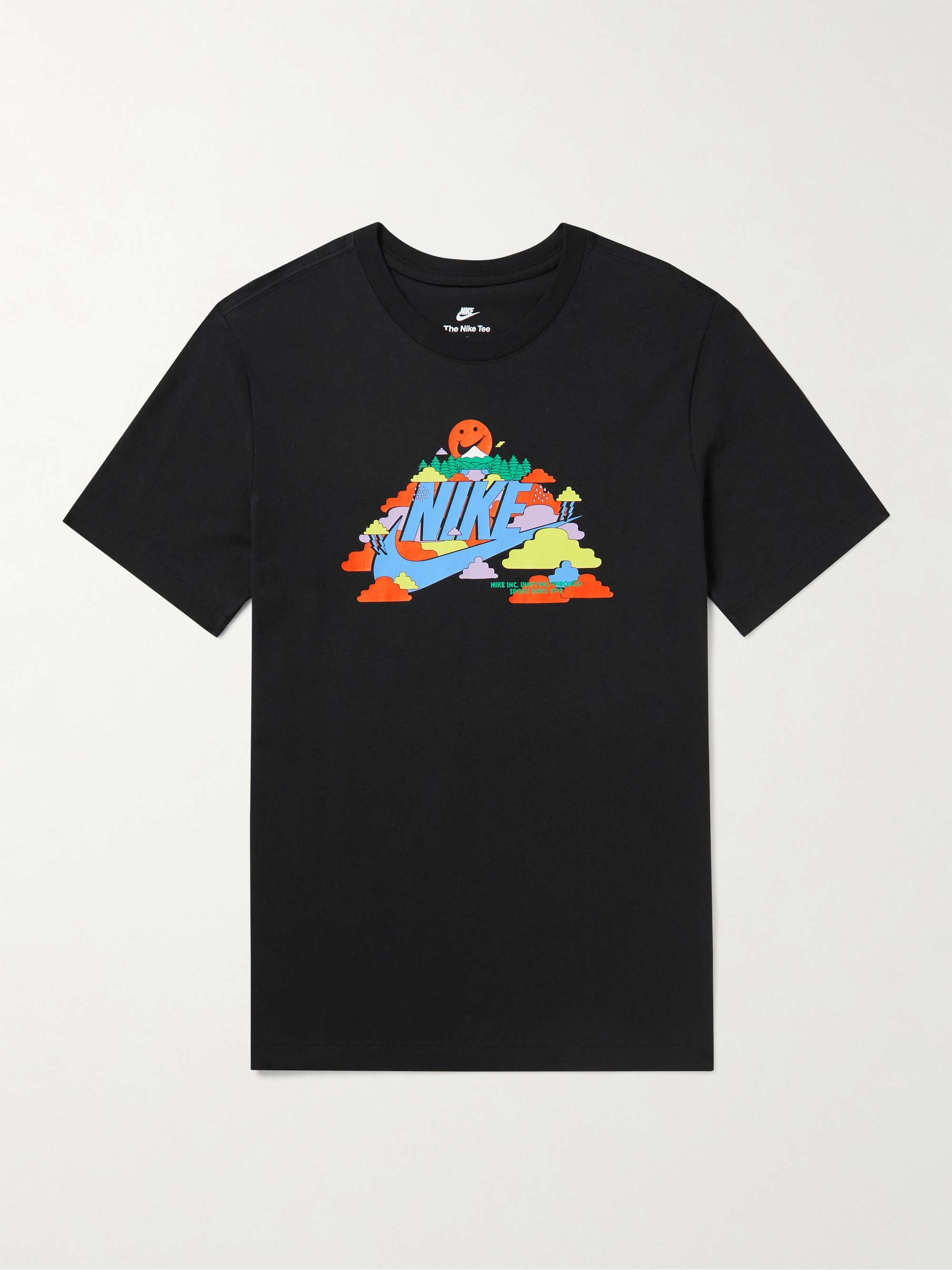 Black Slim-Fit Logo-Print Cotton-Jersey T-Shirt | NIKE | MR PORTER