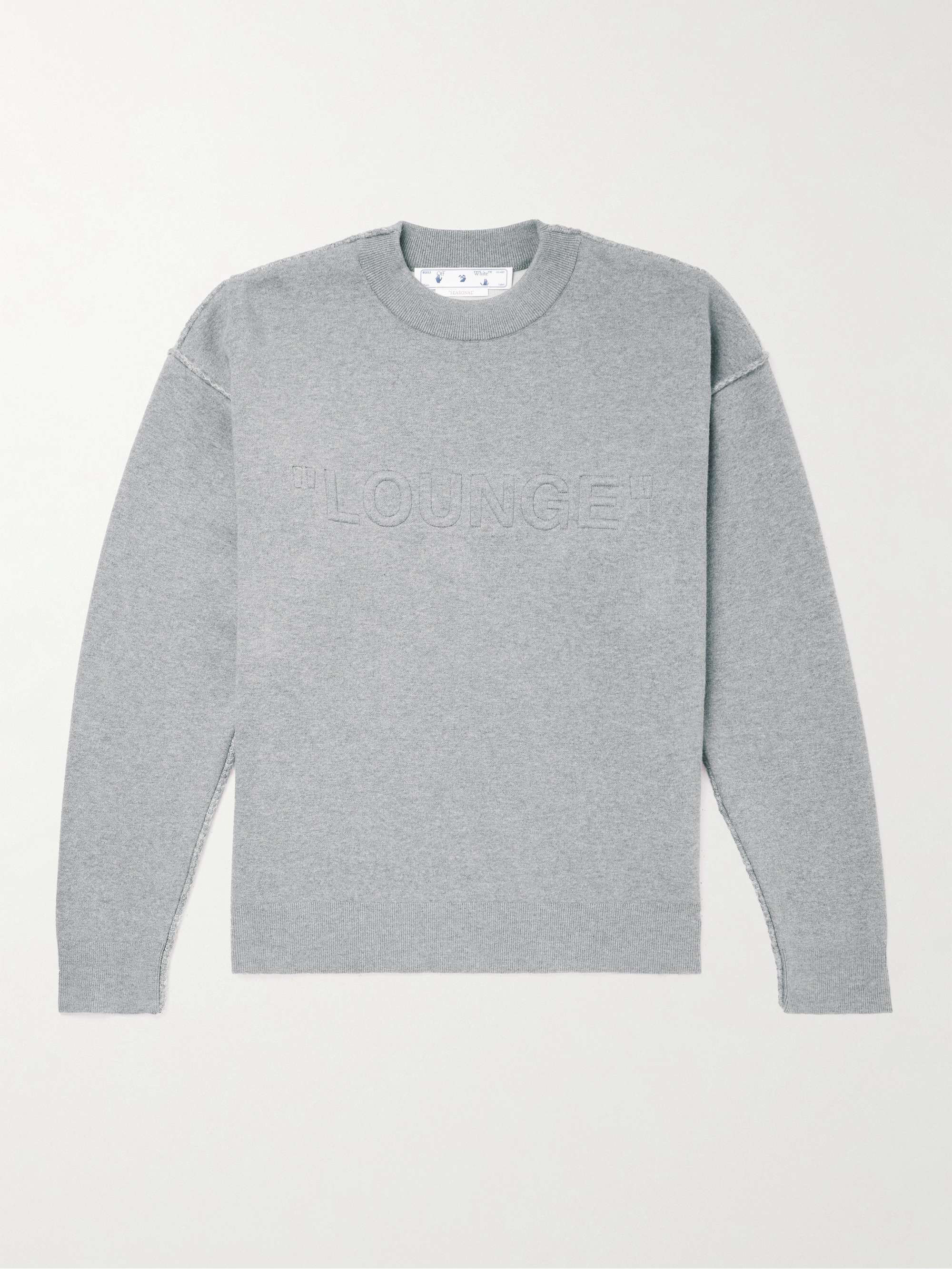 OFF-WHITE Embossed Jersey Sweatshirt for Men | MR PORTER
