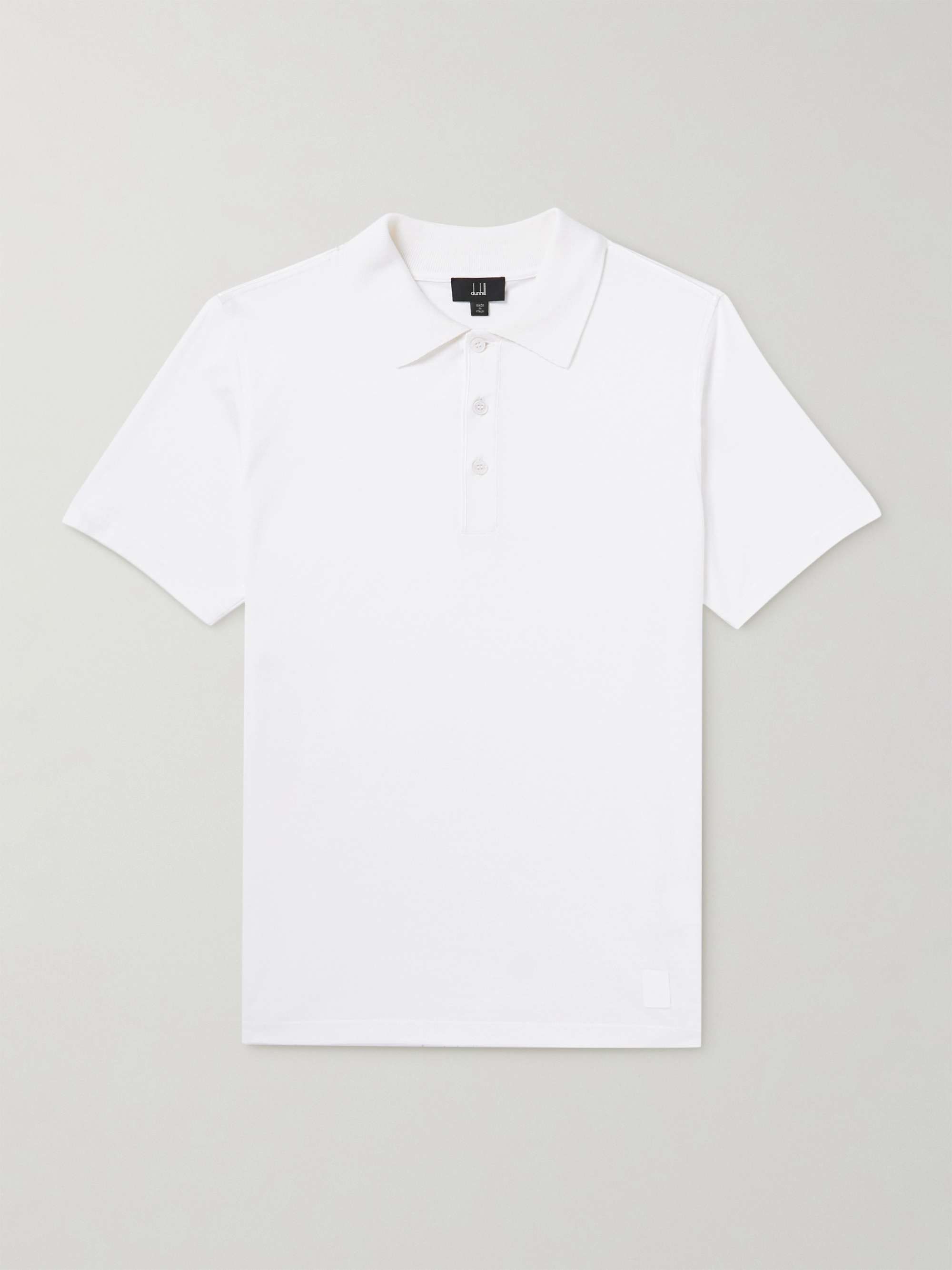 DUNHILL Cotton and Silk-Blend Polo Shirt | MR PORTER