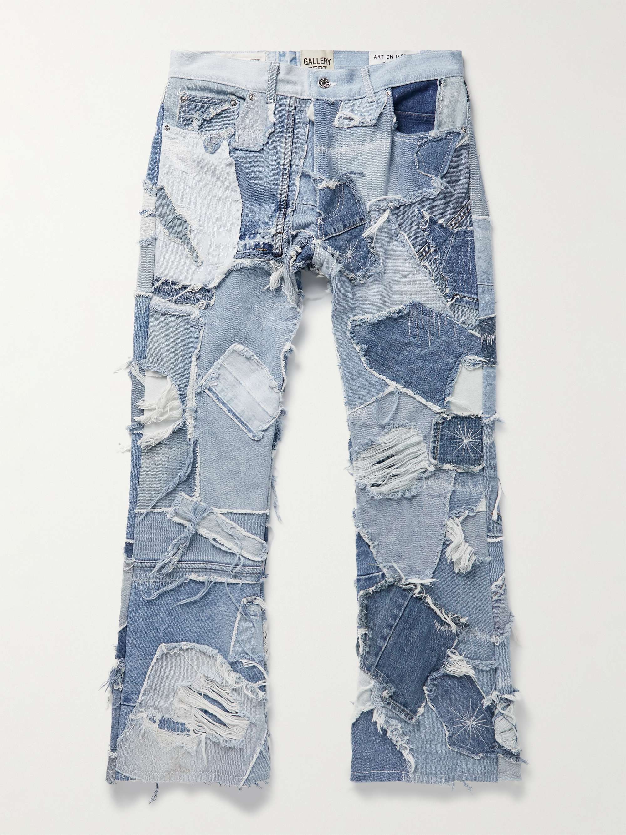 GALLERY DEPT. Logan Straight-Leg Distressed Patchwork Jeans for Men | MR  PORTER