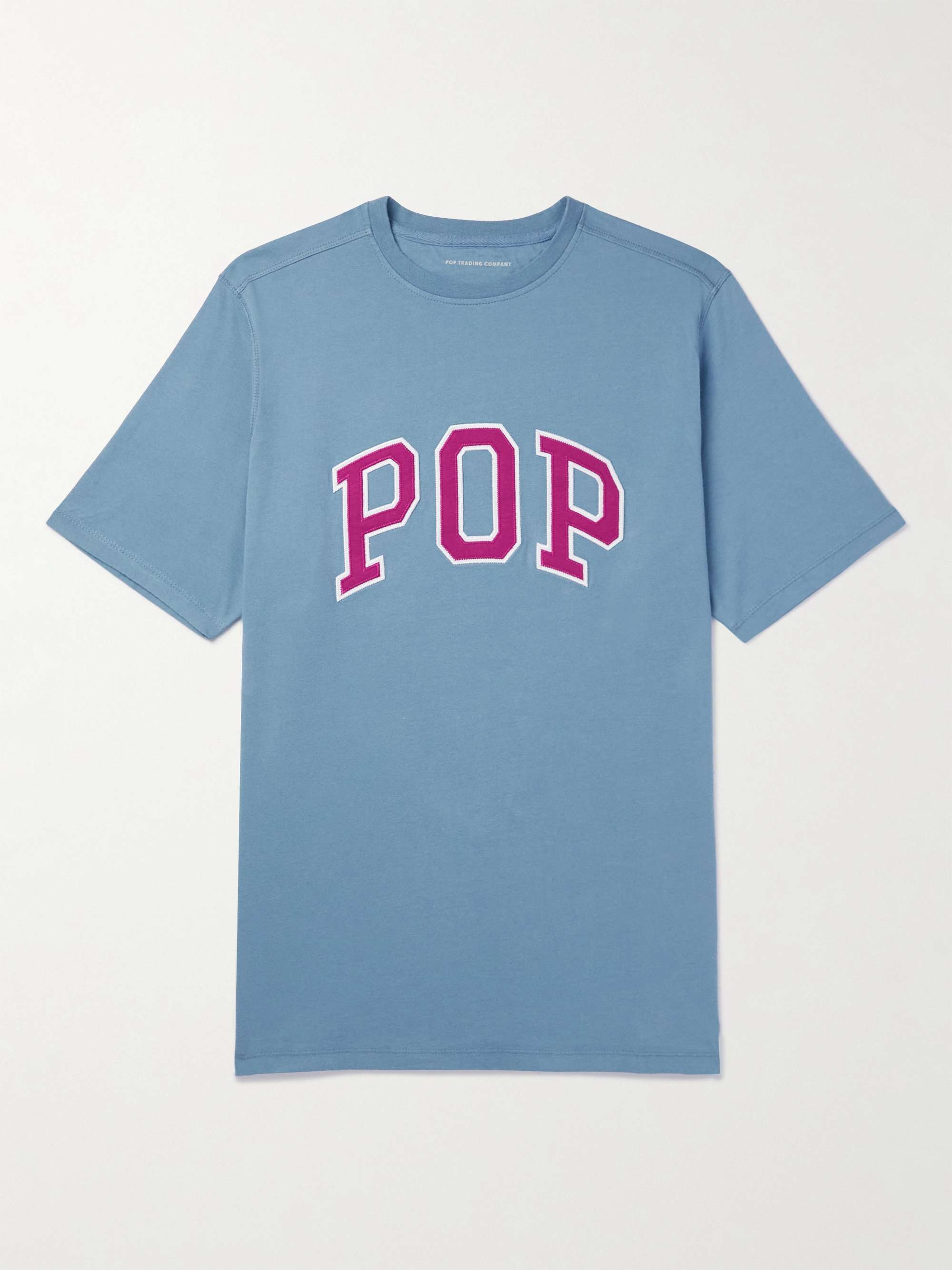 POP TRADING COMPANY Arch Logo-Appliquéd Cotton-Jersey T-Shirt for