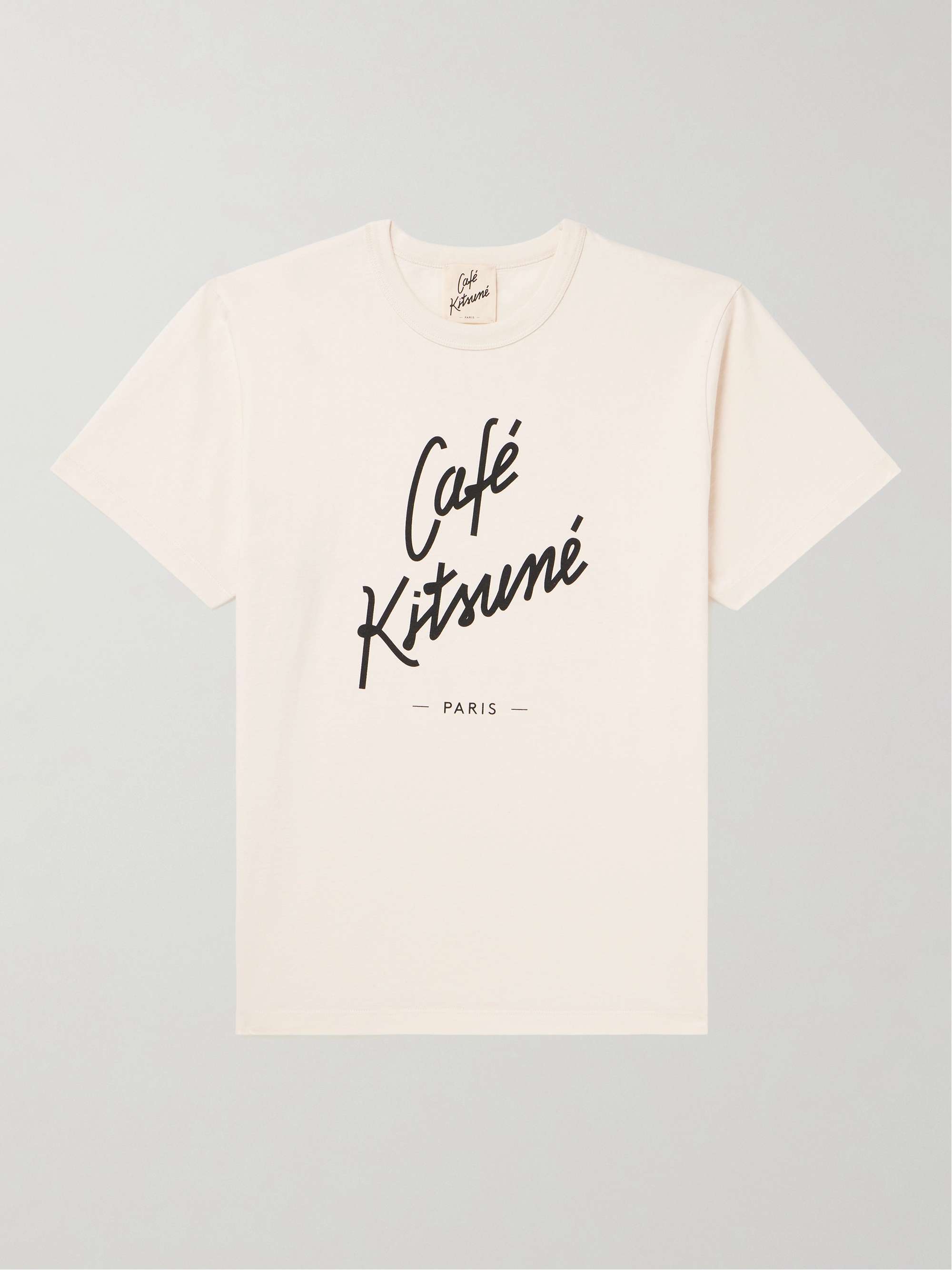 CAFÉ KITSUNÉ Logo-Print Cotton-Jersey T-Shirt for Men | MR PORTER