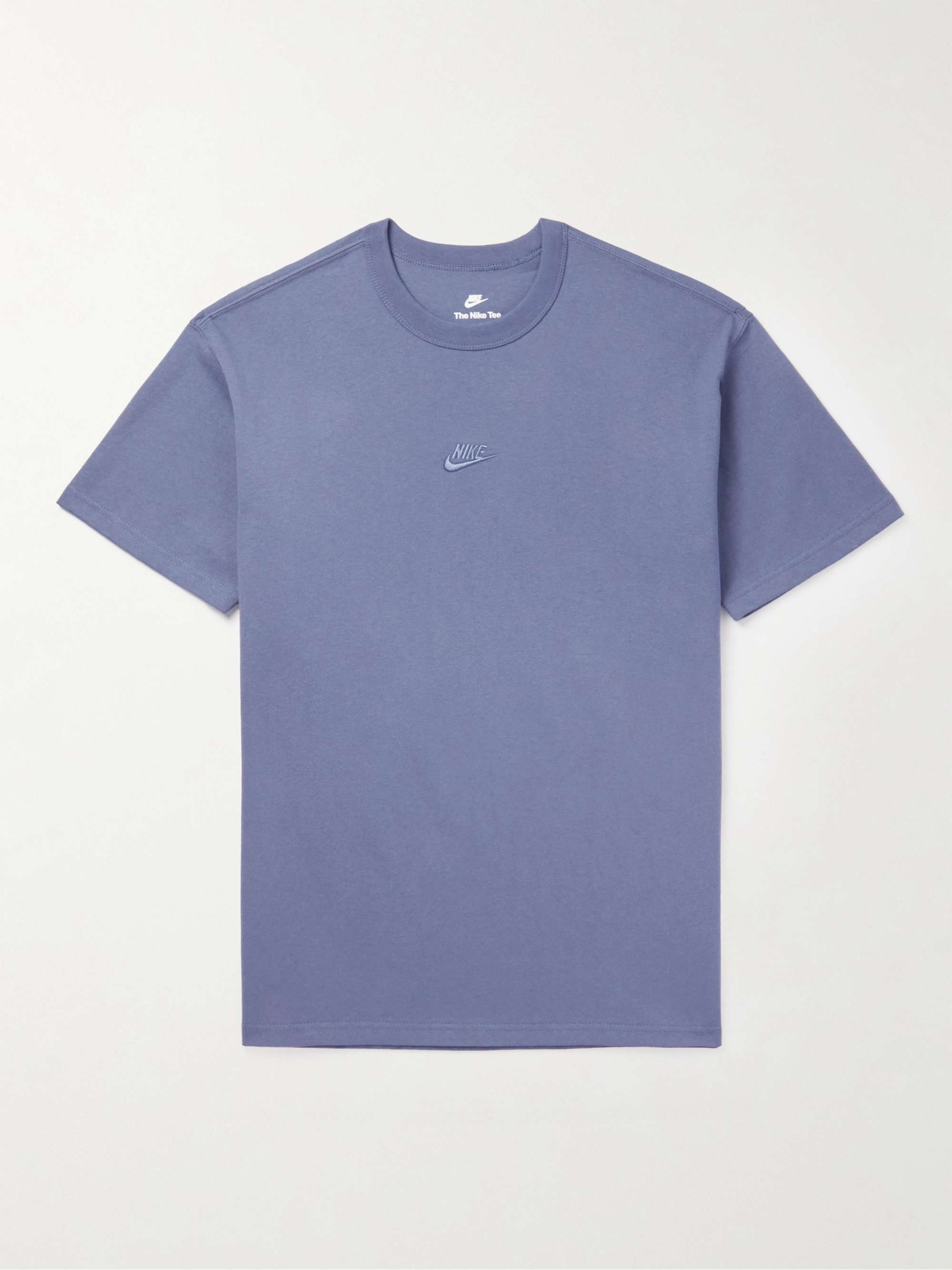 NIKE Premium Essentials Logo-Embroidered Cotton-Jersey T-Shirt | MR PORTER