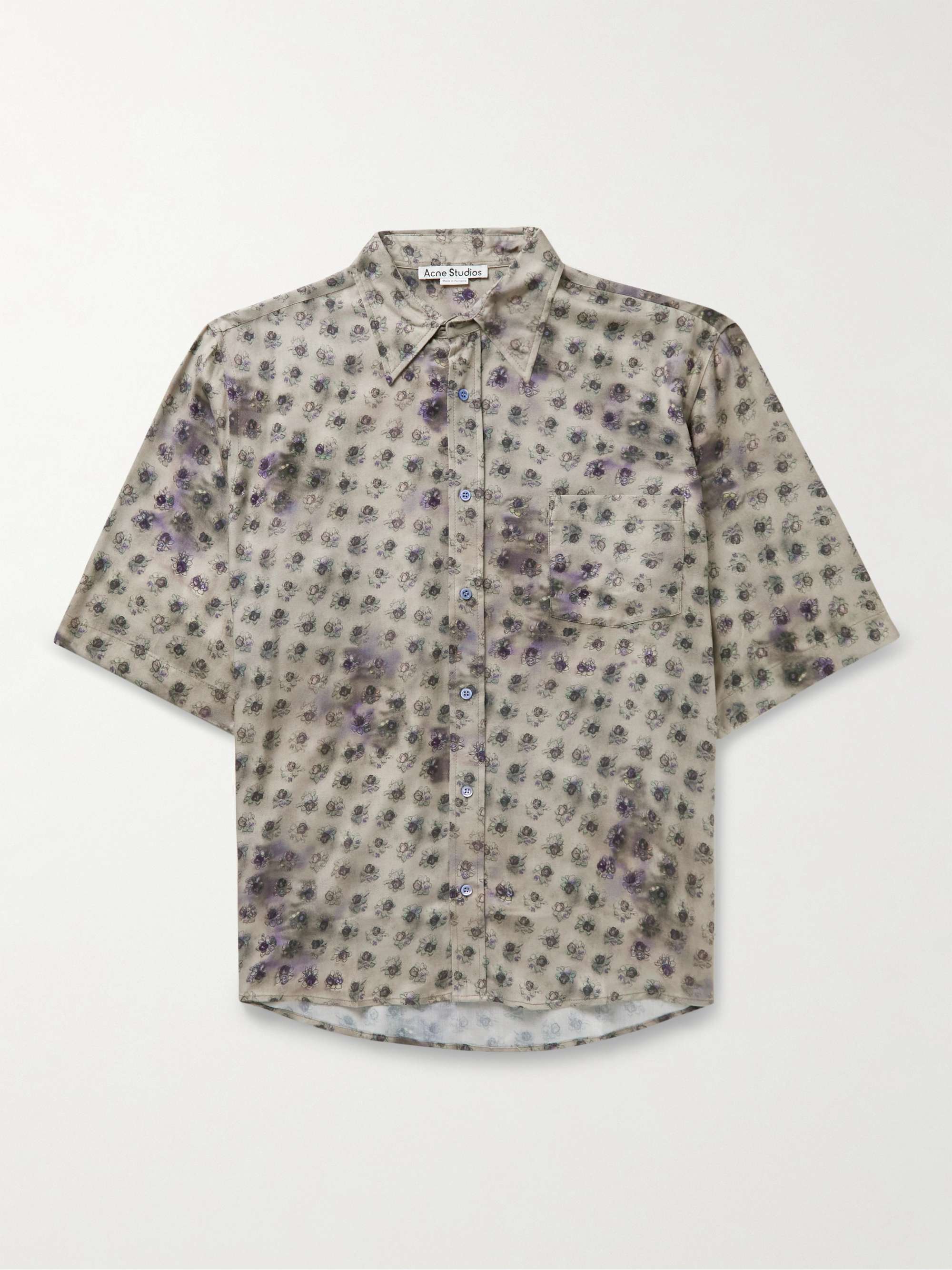 ACNE STUDIOS Sambler Floral-Print Twill Shirt for Men | MR PORTER
