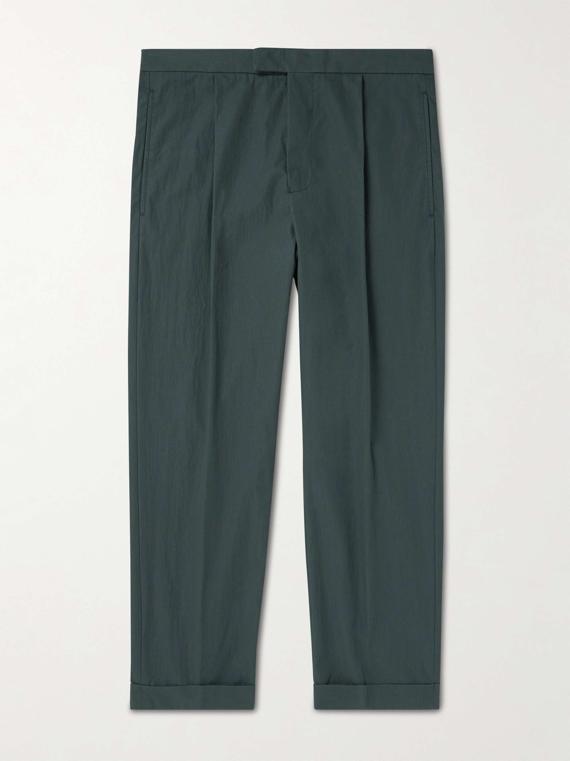 BEAMS PLUS Pleated Cotton-Twill Trousers for Men | MR PORTER