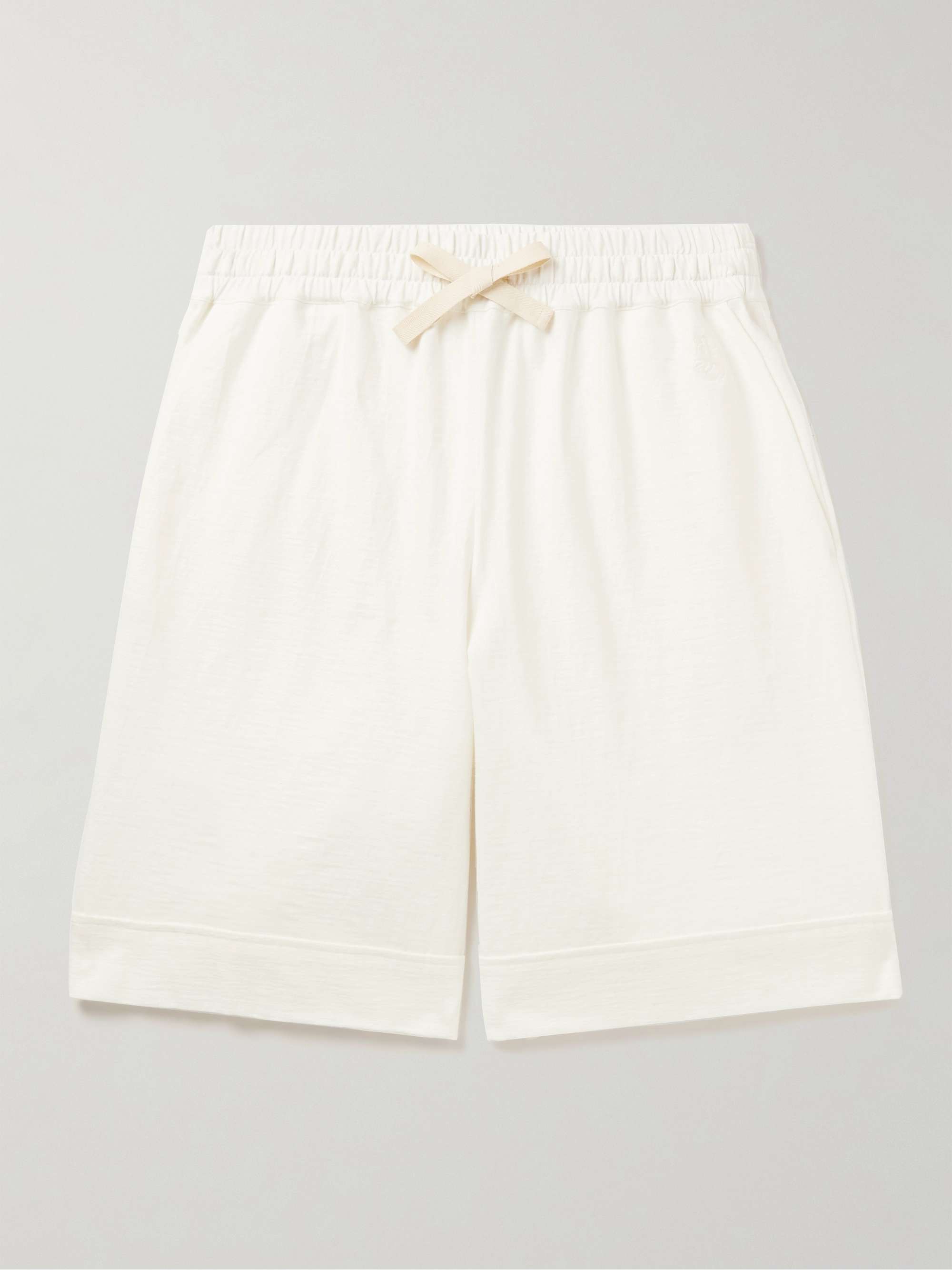 JIL SANDER Straight-Leg Stretch-Cotton Drawstring Shorts | MR PORTER