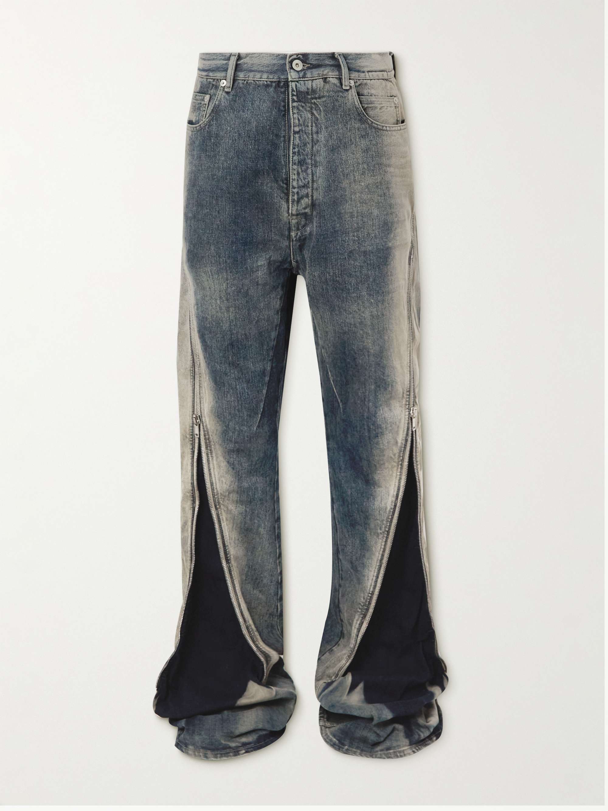 DRKSHDW BY RICK OWENS Bolan Banana Straight-Leg Flared Zip-Embellished Jeans  | MR PORTER