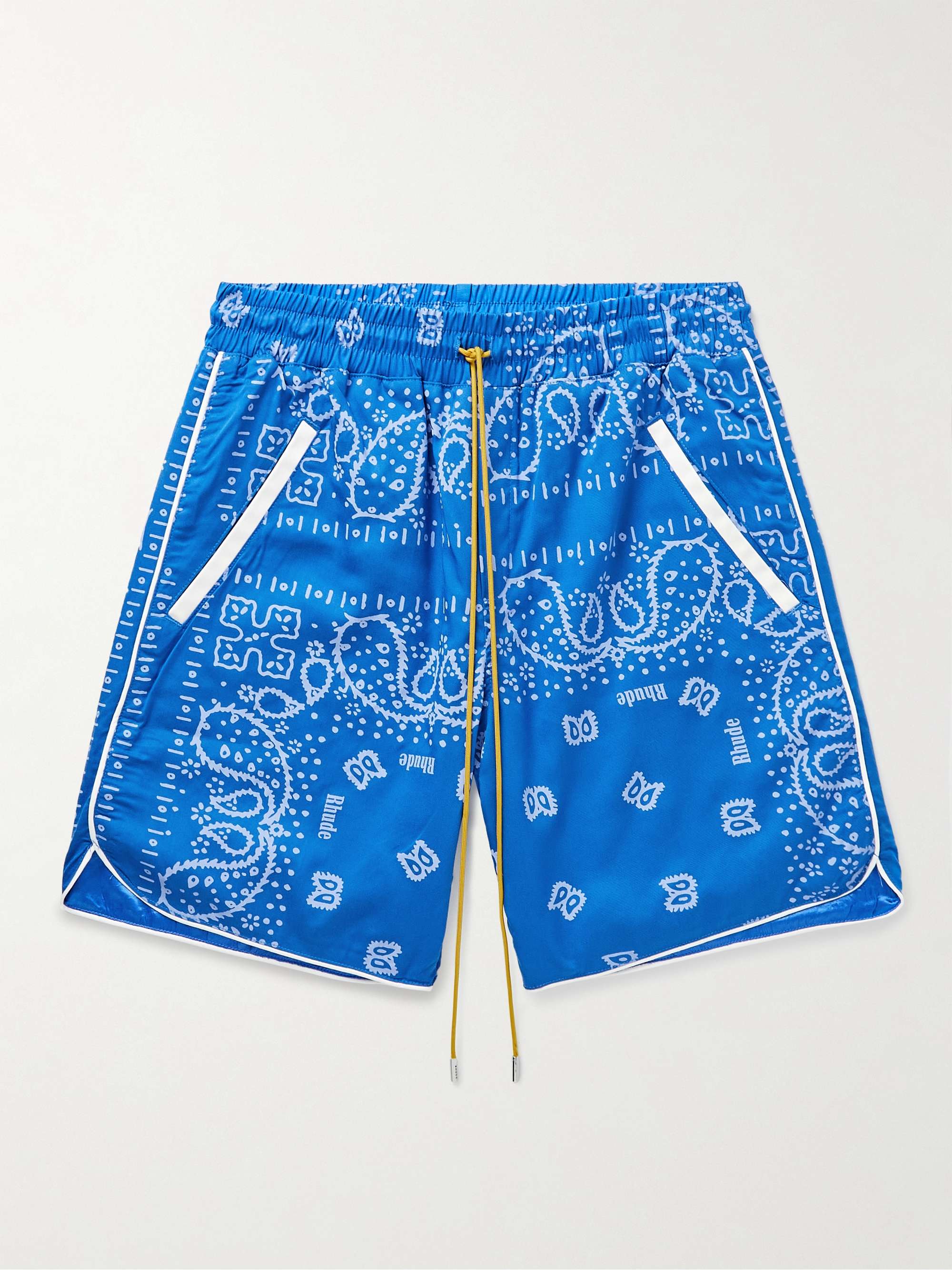 RHUDE Straight-Leg Bandana-Print TENCEL™-Twill Drawstring Shorts | MR PORTER