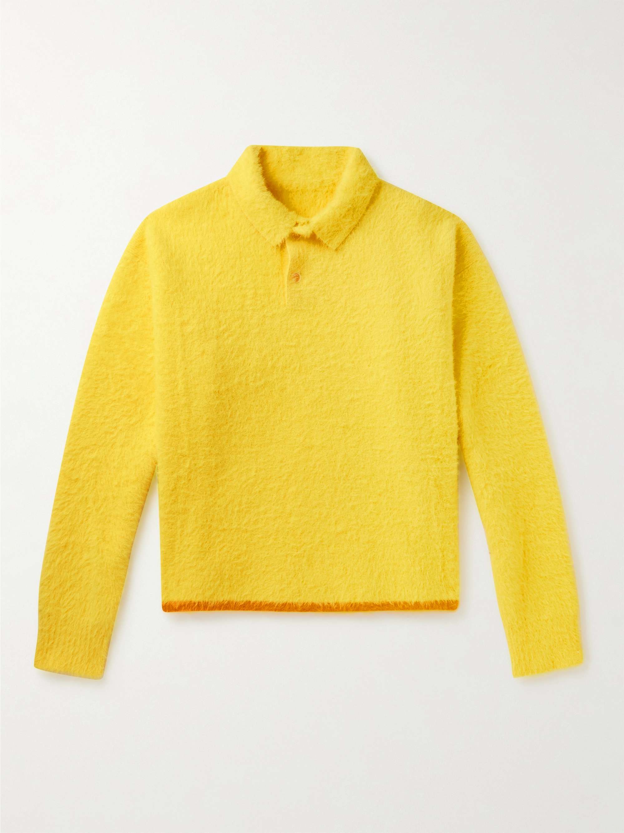 Yellow Polo Neve Brushed-Knit Sweater | JACQUEMUS | MR PORTER