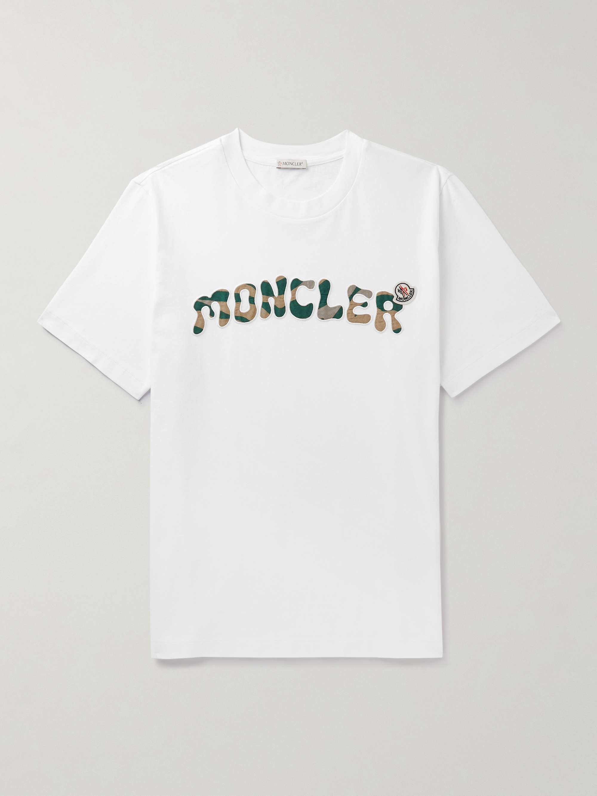 MONCLER Logo-Appliquéd Cotton-Jersey T-Shirt | MR PORTER