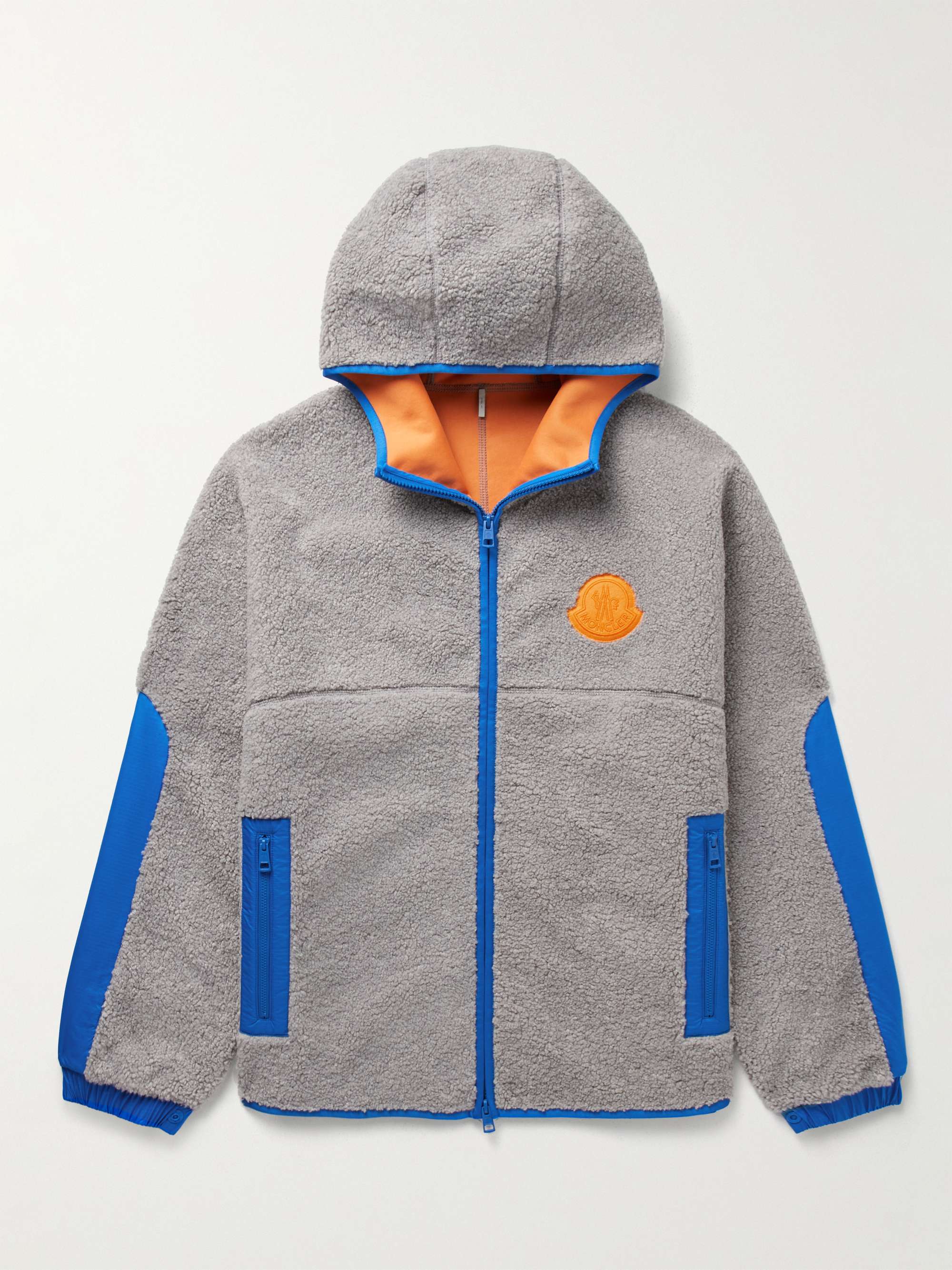 MONCLER Malrif Ripstop-Trimmed Fleece Hooded Jacket | MR PORTER