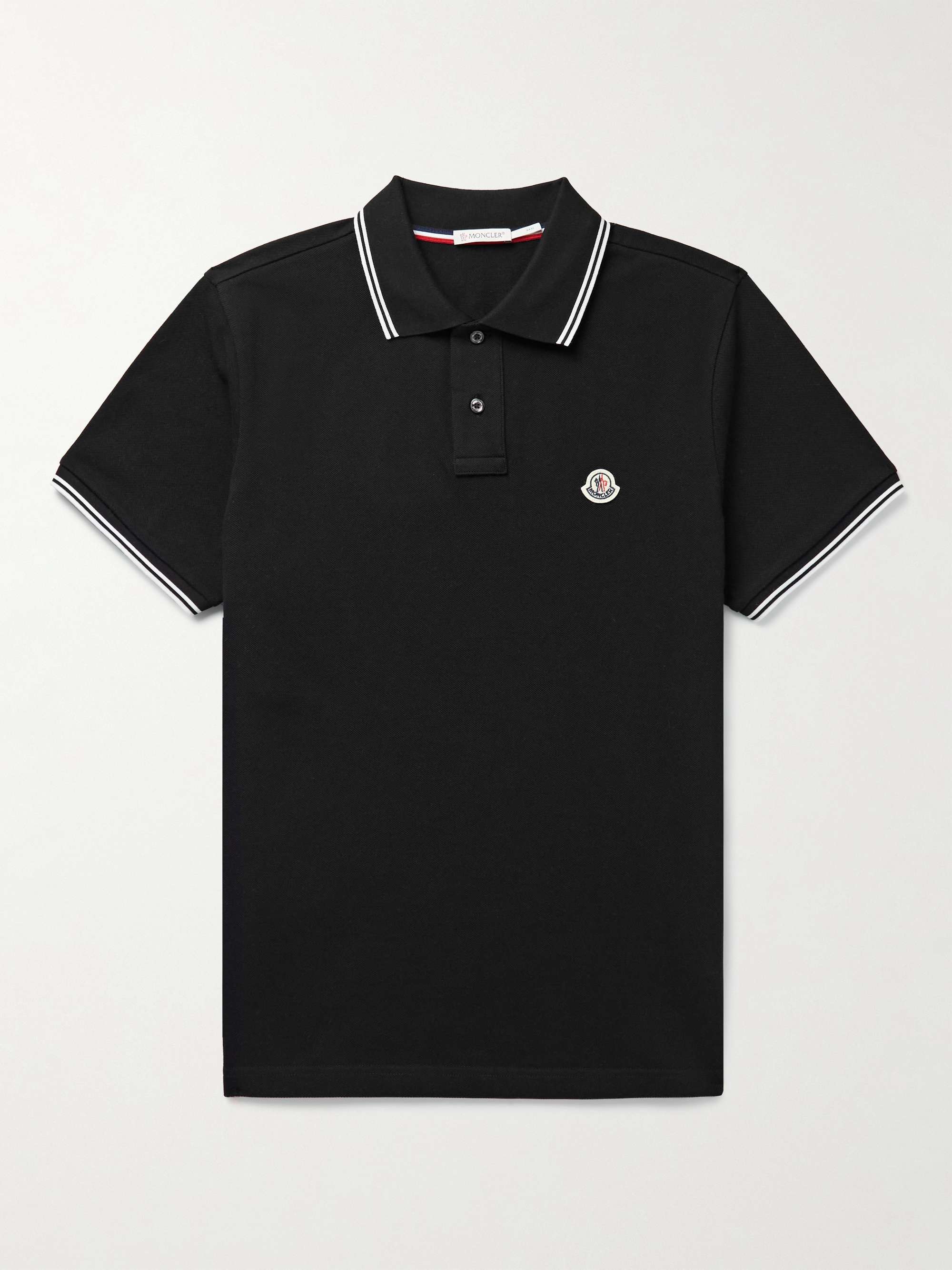 MONCLER Logo-Appliquéd Cotton-Piqué Polo Shirt for Men | MR PORTER