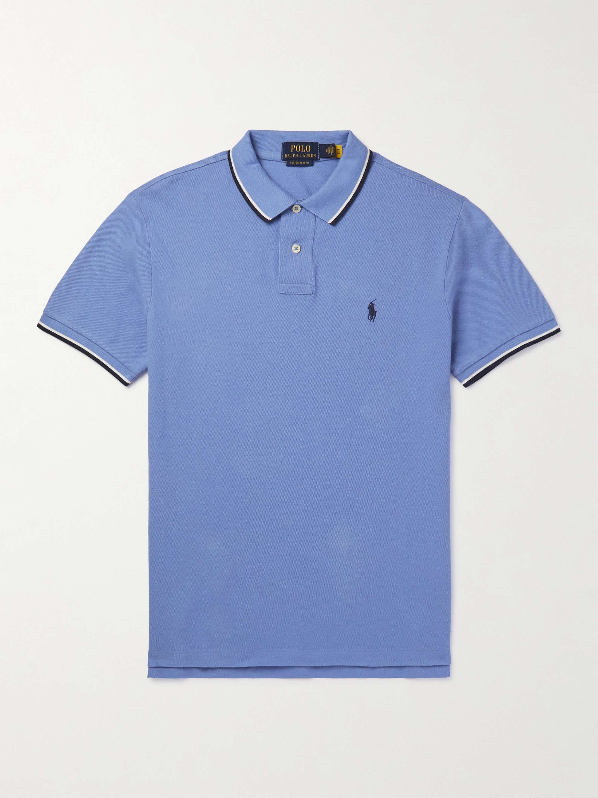 POLO RALPH LAUREN Contrast-Tipped Cotton-Piqué Polo Shirt for Men | MR  PORTER