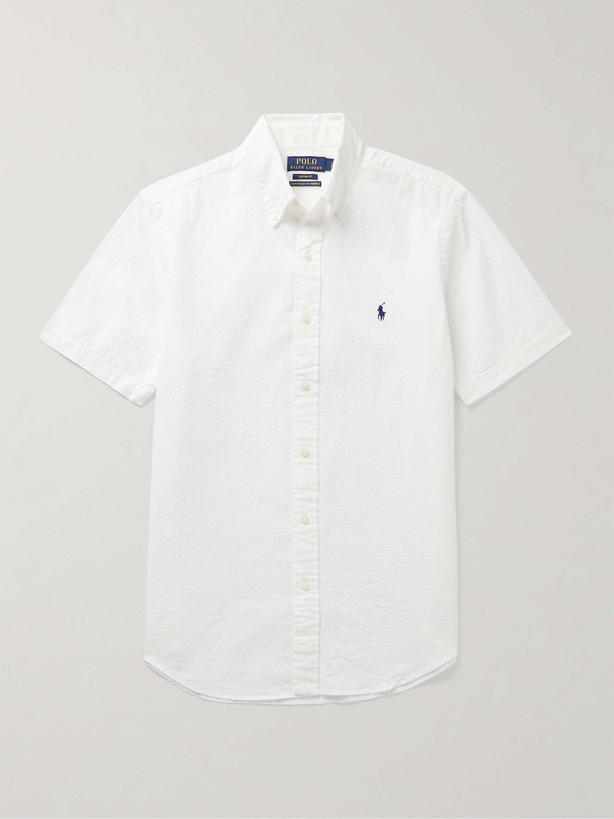 POLO RALPH LAUREN Button-Down Collar Cotton-Seersucker Shirt for Men | MR  PORTER